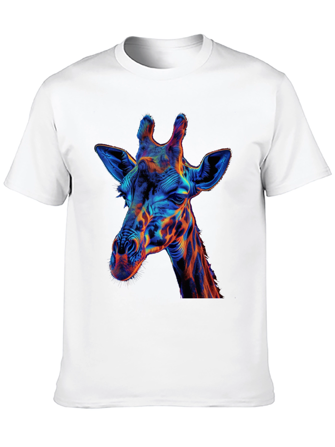 Vibrant Giraffe Graphic Tee - Modern Art Shirt