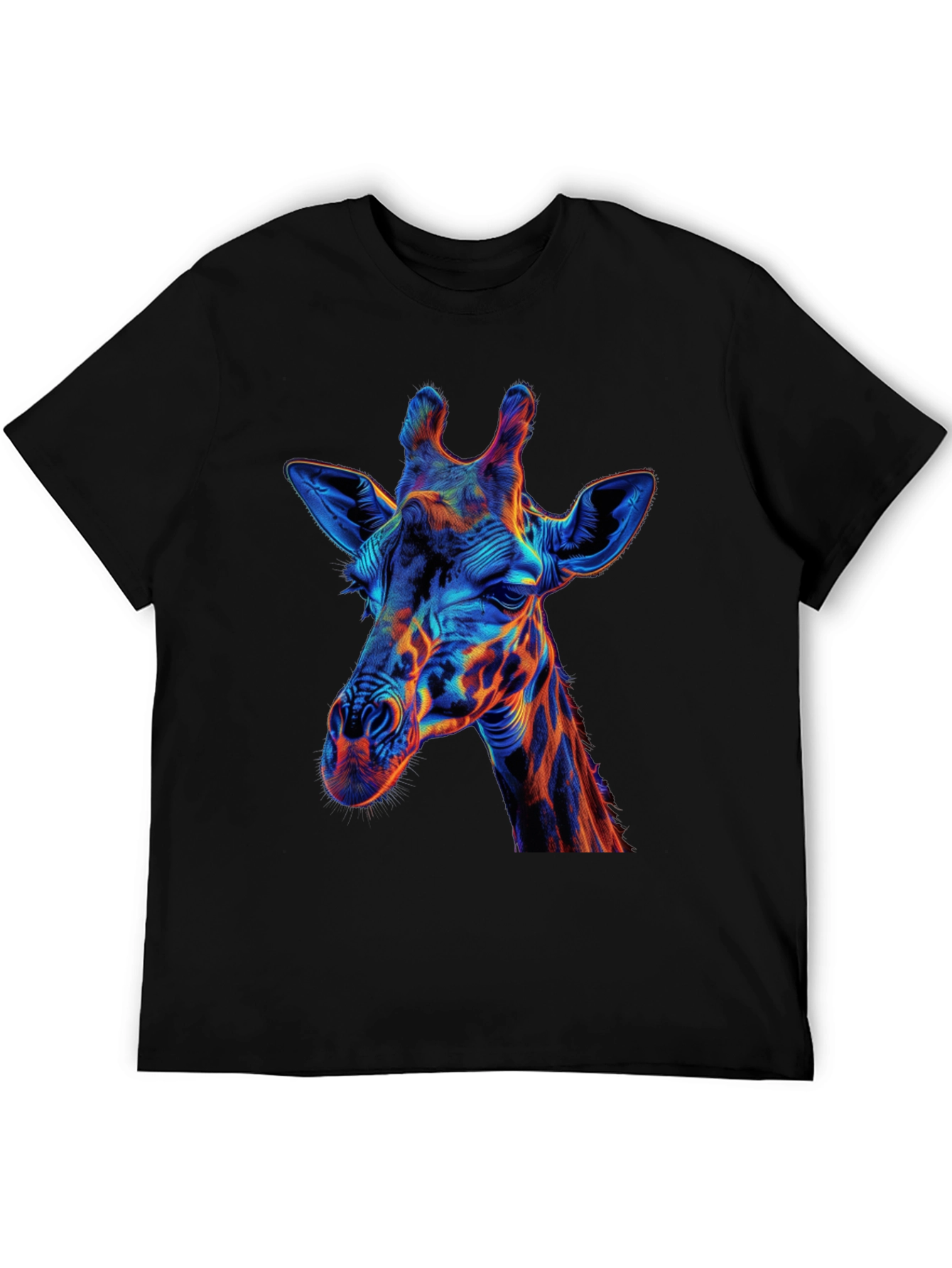 Vibrant Giraffe Graphic Tee - Modern Art Shirt