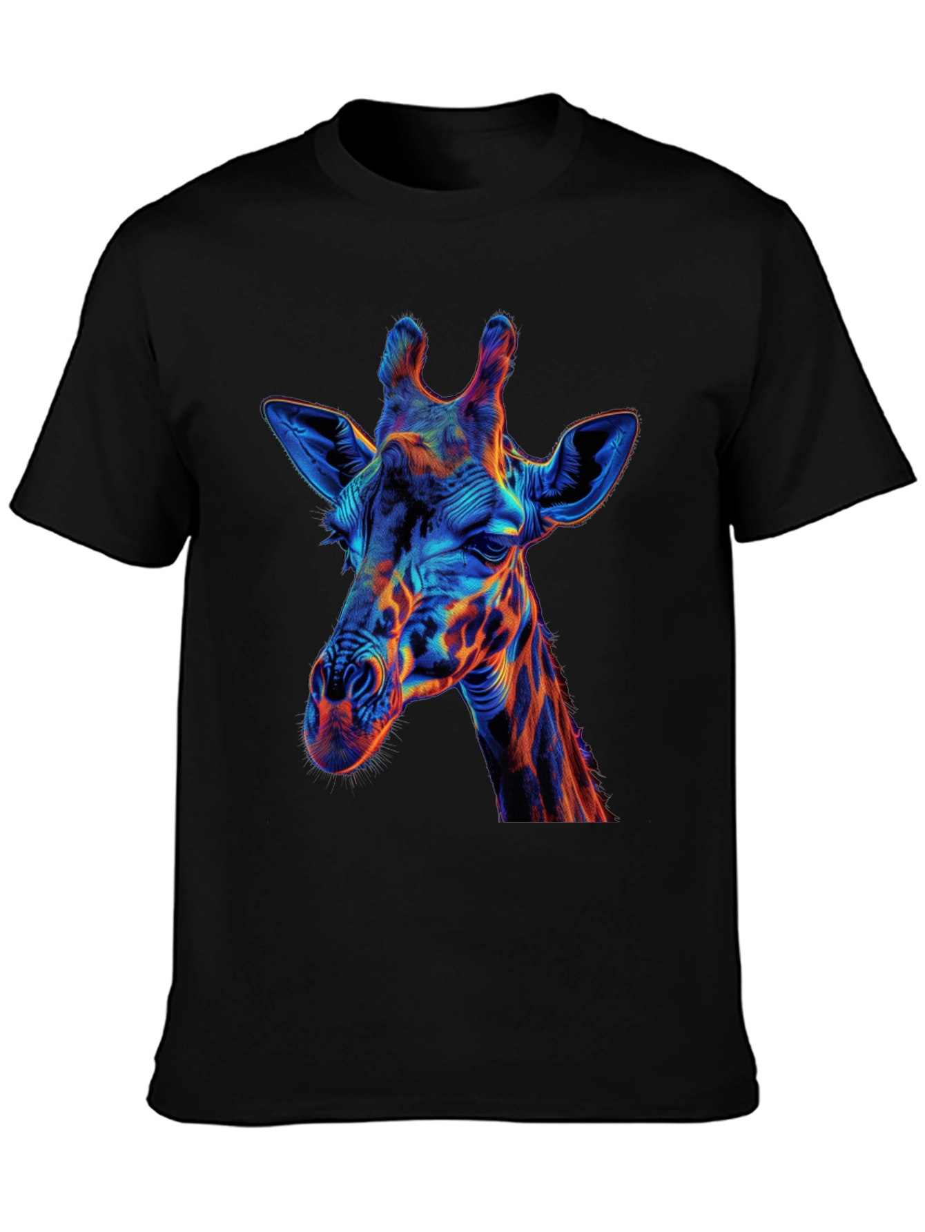 Vibrant Giraffe Graphic Tee - Modern Art Shirt