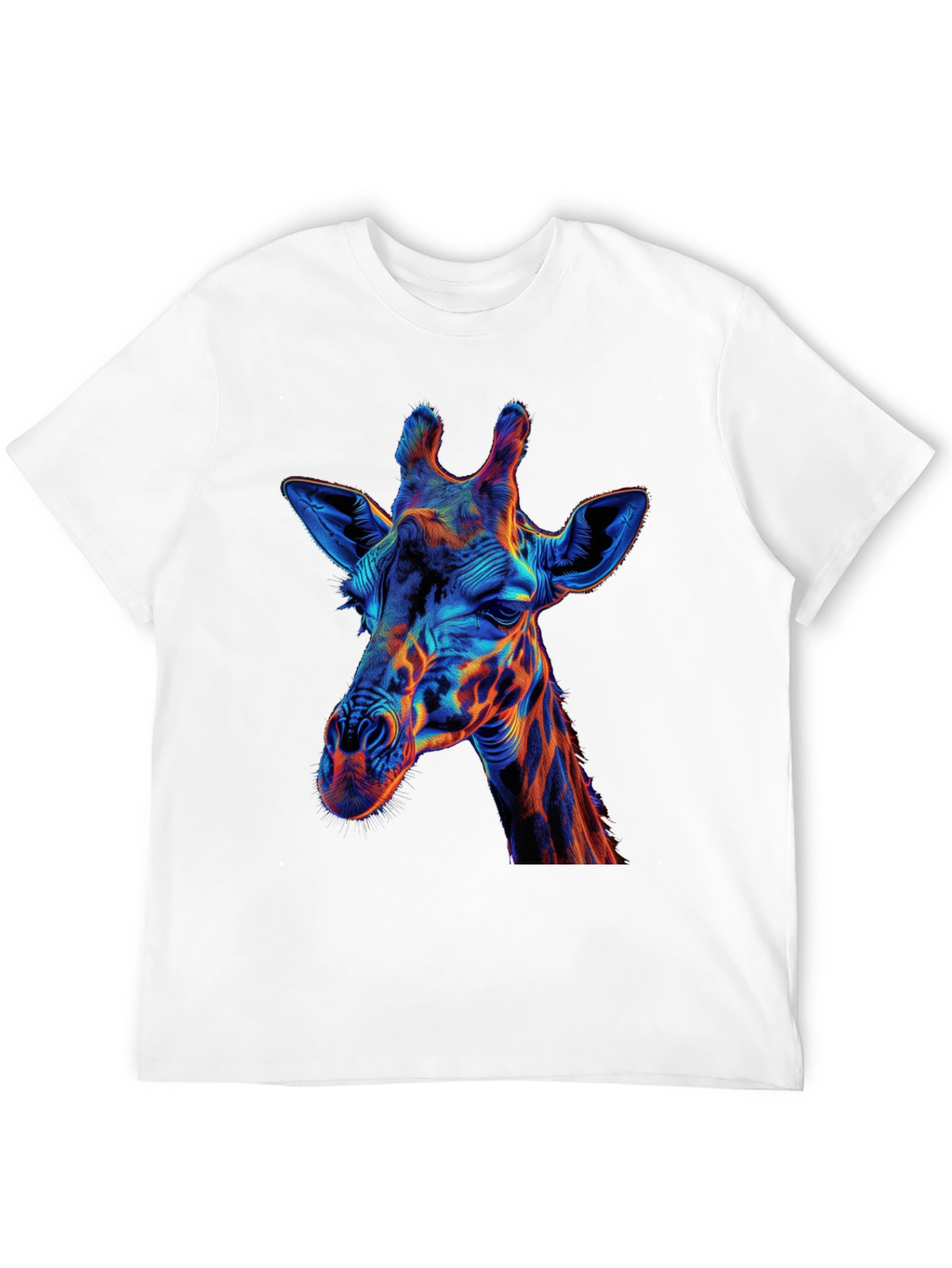 Vibrant Giraffe Graphic Tee - Modern Art Shirt