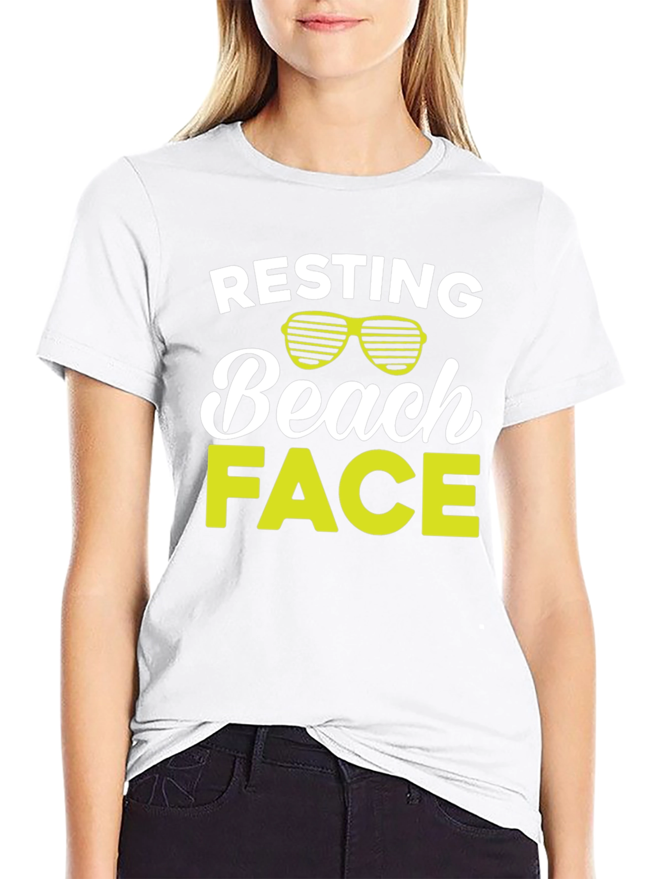 Resting Beach Face Graphic T-Shirt