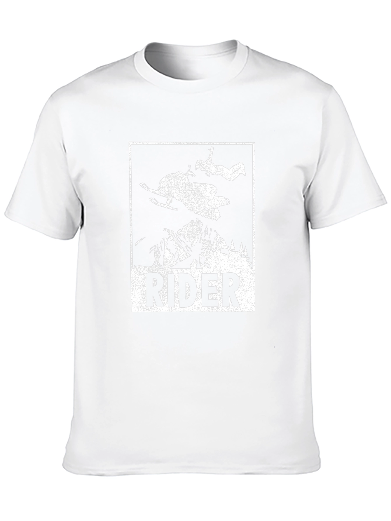 Rider Snowmobile Graphic Tee - Black Cotton T-Shirt