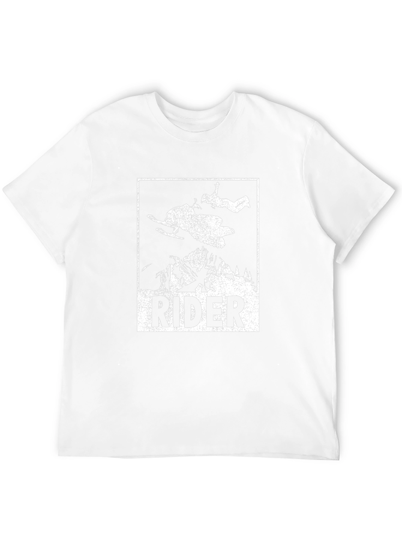 Rider Snowmobile Graphic Tee - Black Cotton T-Shirt