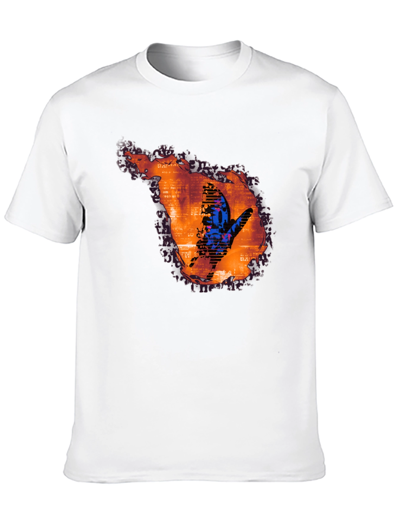 Abstract Butterfly Graphic Print T-Shirt