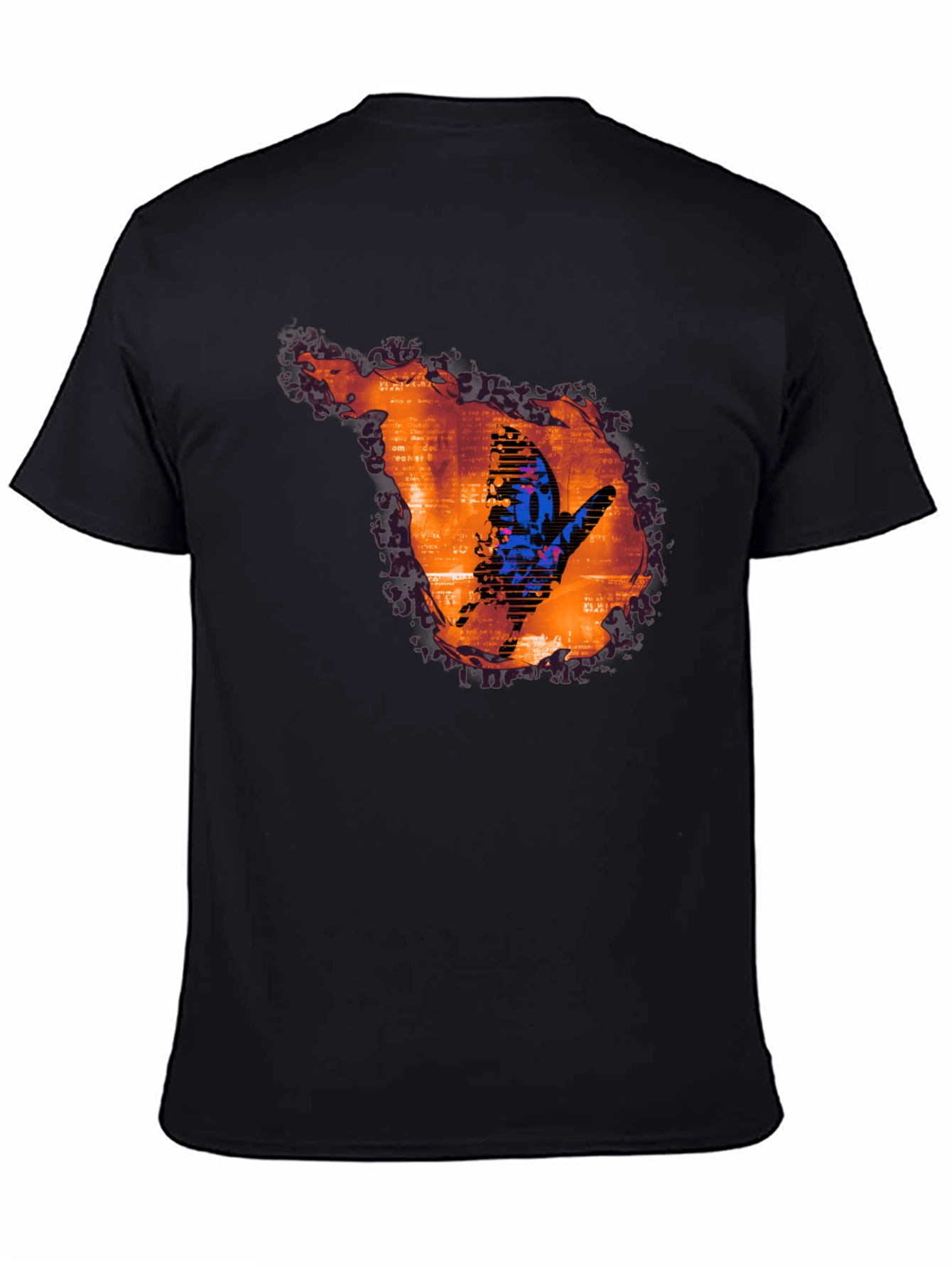 Abstract Butterfly Graphic Print T-Shirt