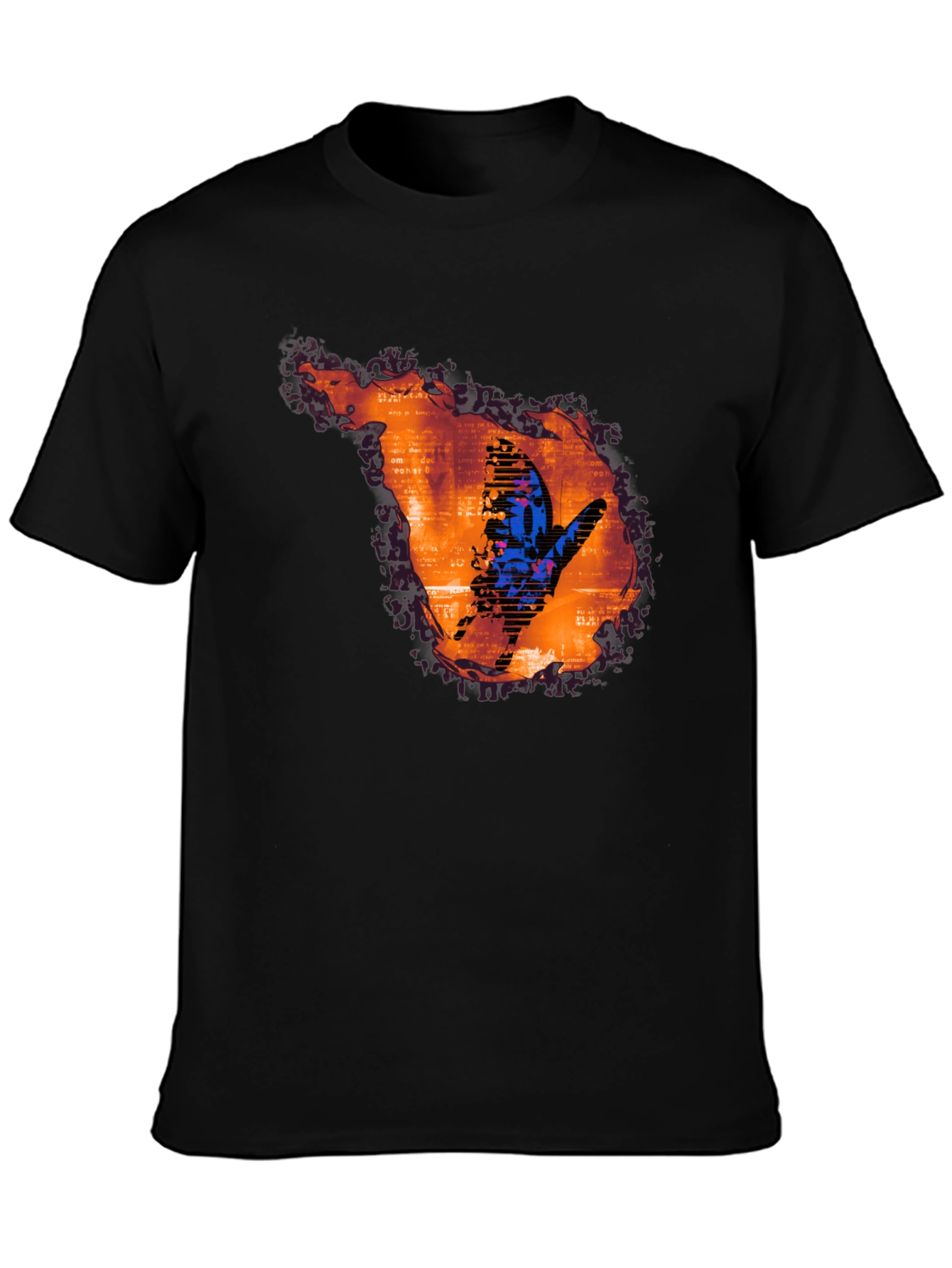 Abstract Butterfly Graphic Print T-Shirt