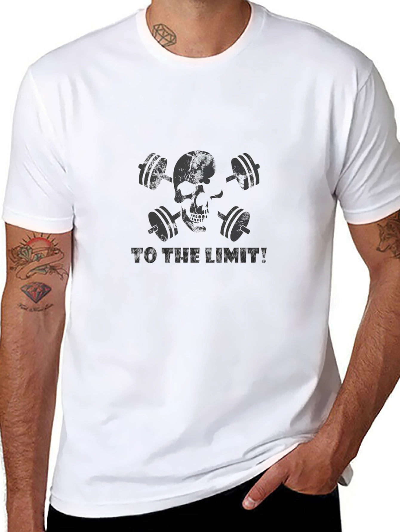 Skull Barbell Graphic T-Shirt - To The Limit!