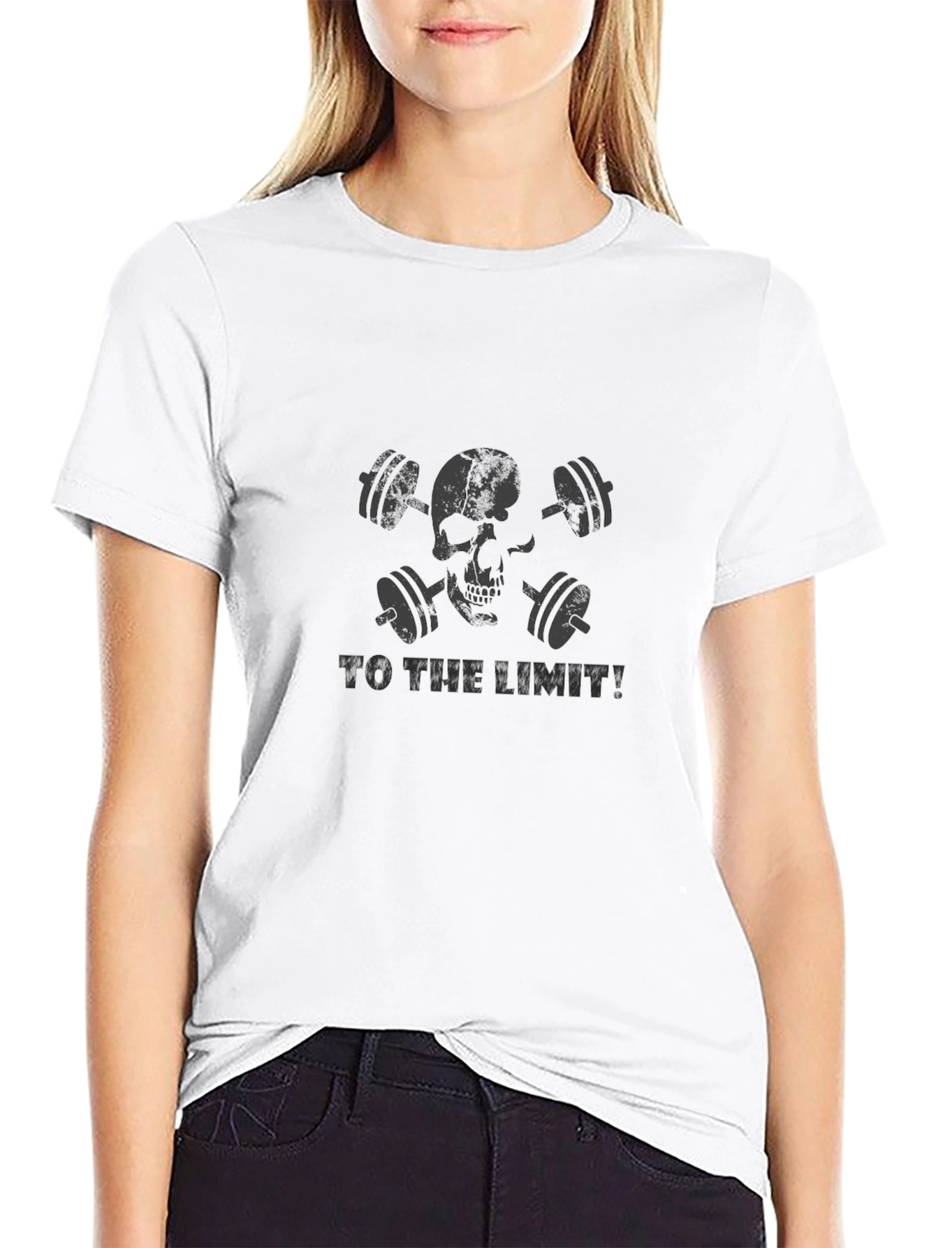 Skull Barbell Graphic T-Shirt - To The Limit!