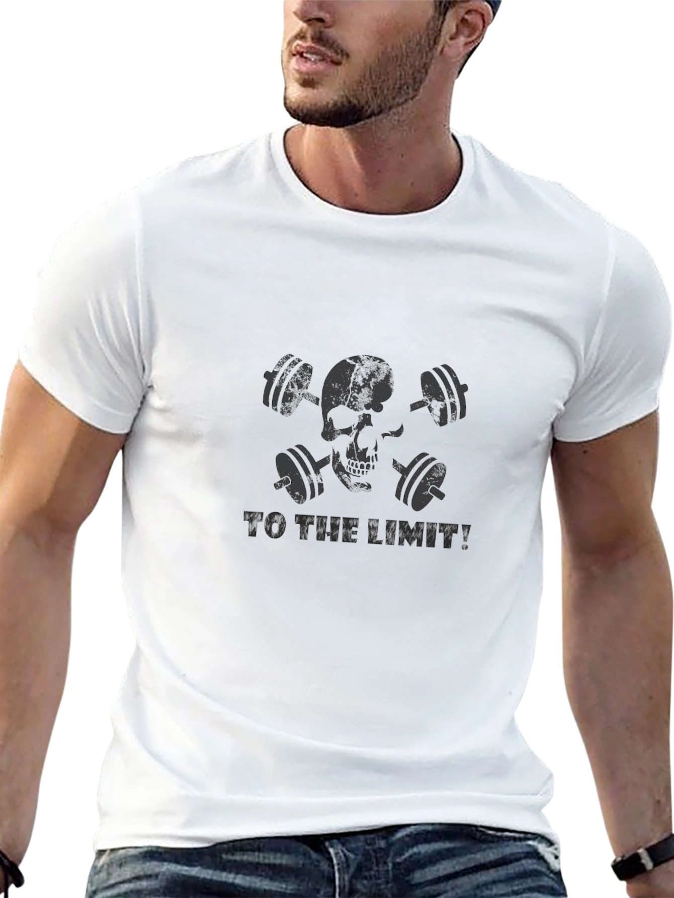 Skull Barbell Graphic T-Shirt - To The Limit!