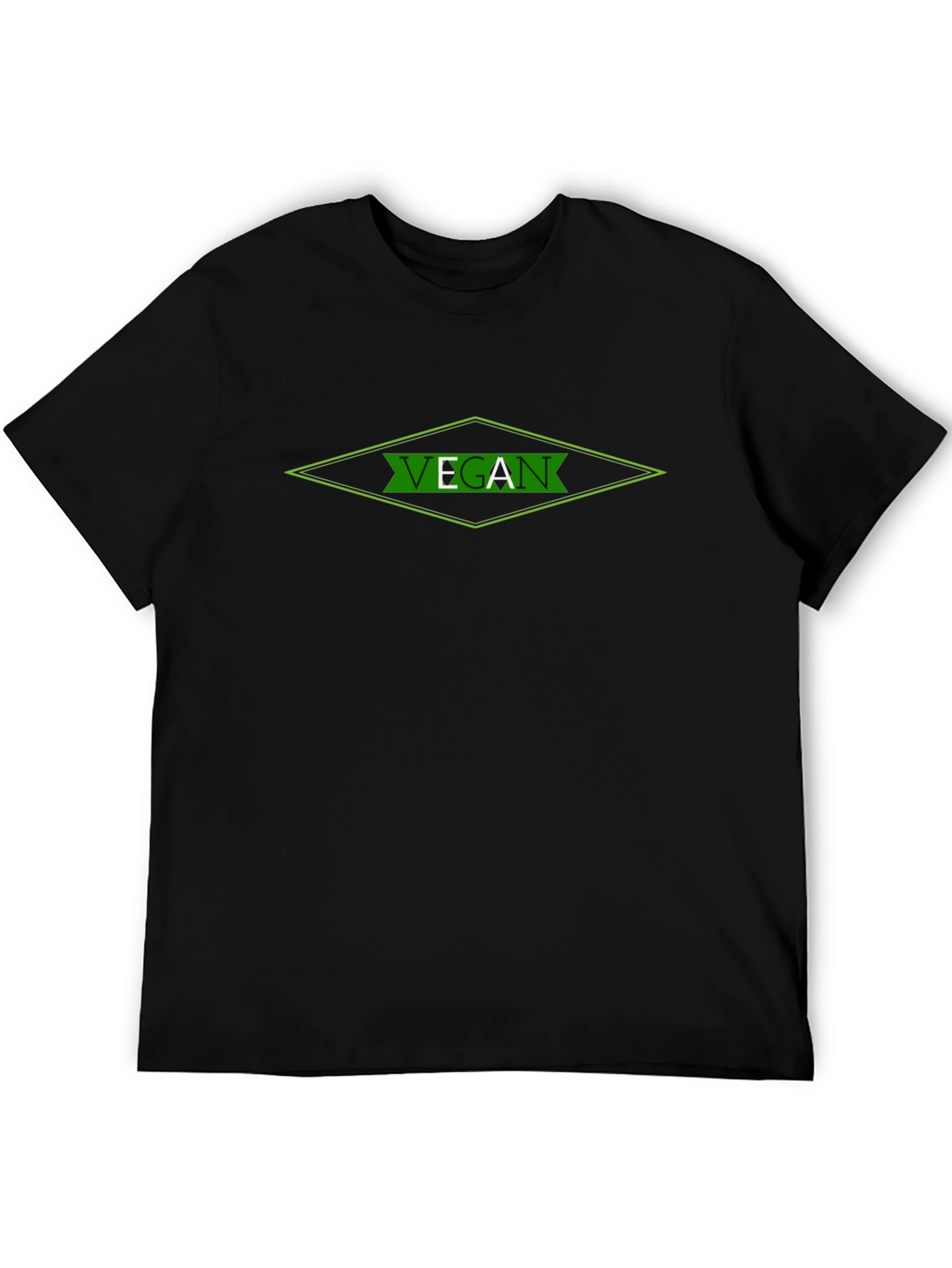 Vegan Graphic Tee - Black Short Sleeve T-Shirt