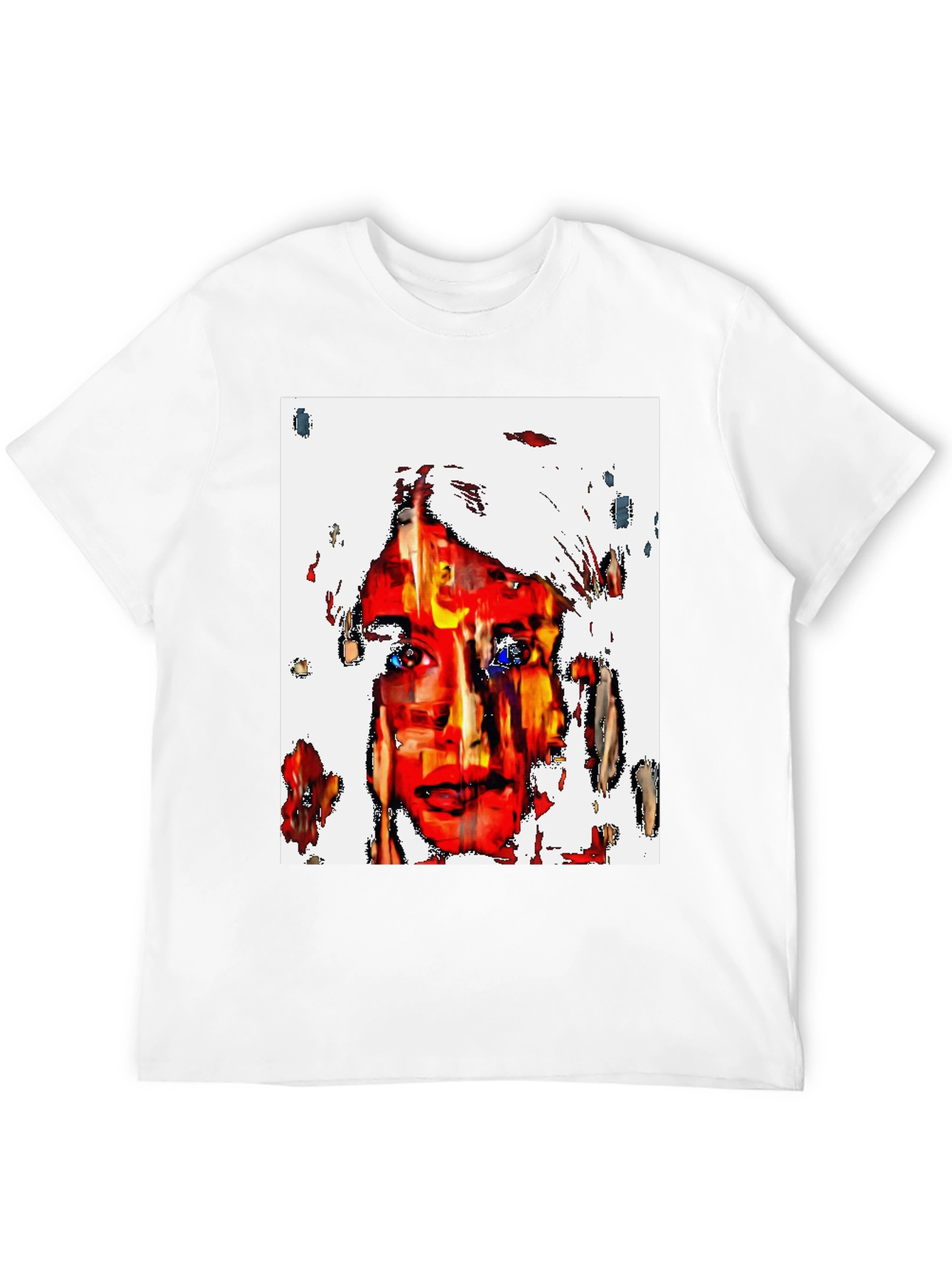 Abstract Face Graphic Black T-Shirt