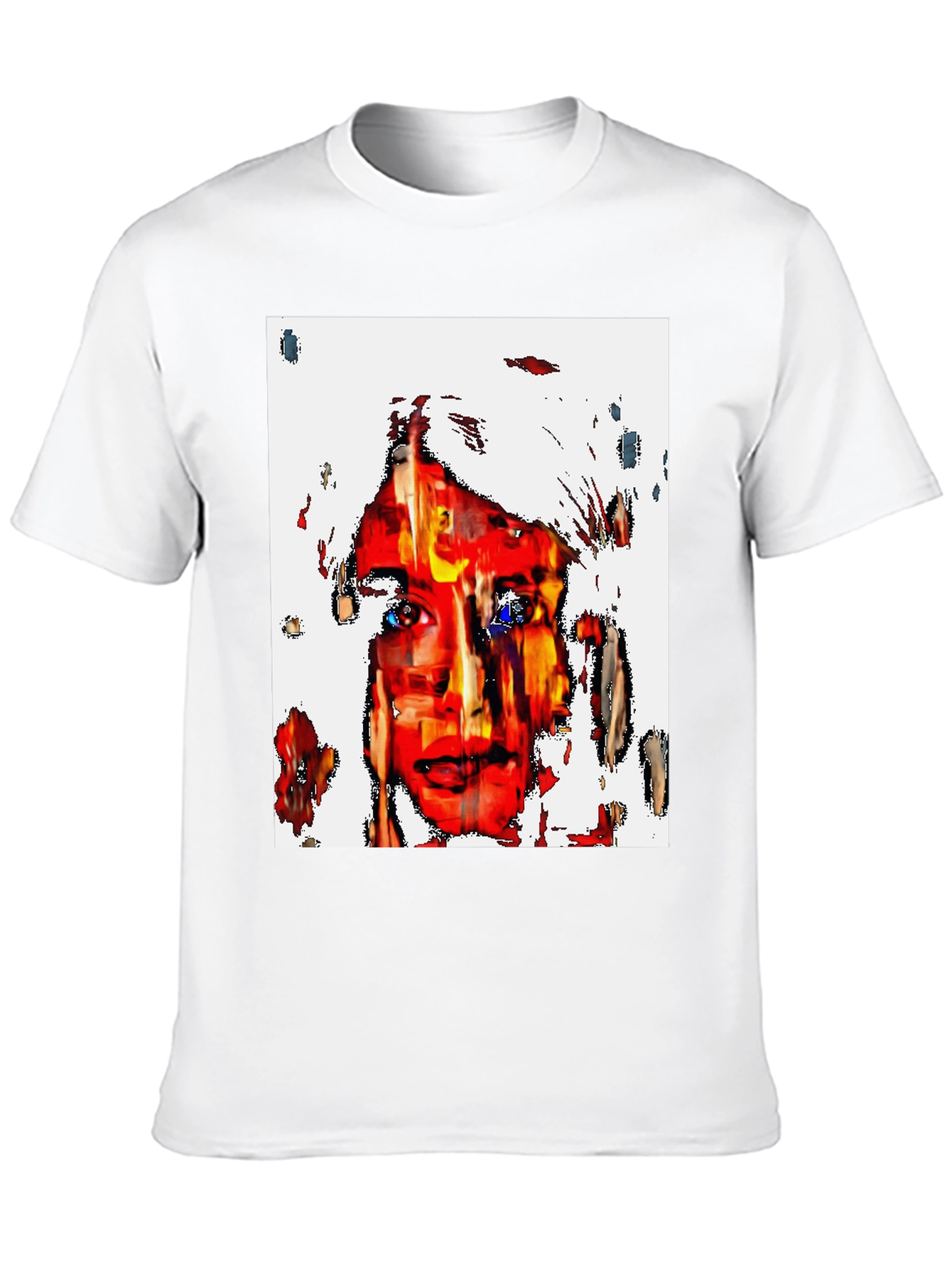 Abstract Face Graphic Black T-Shirt