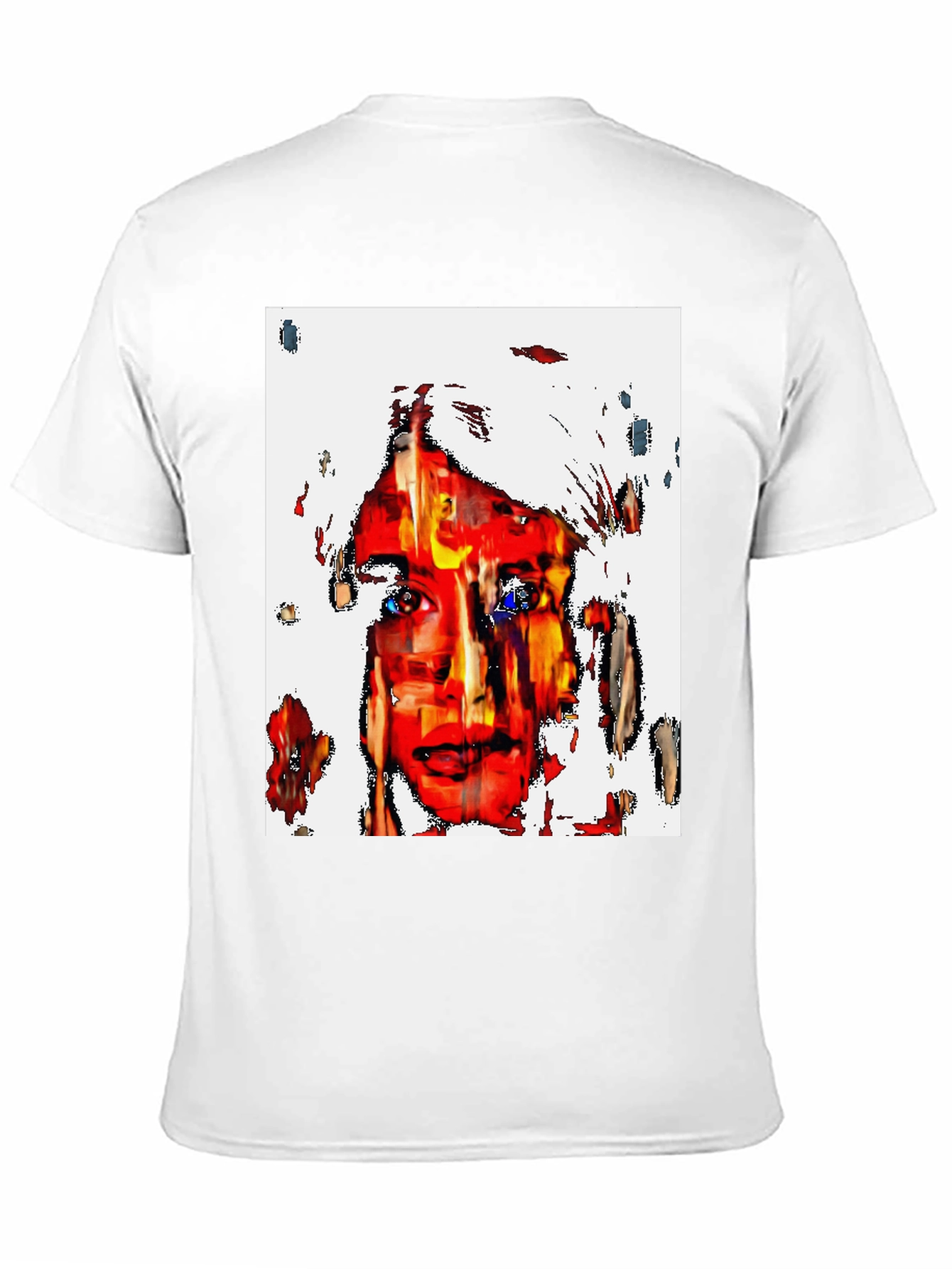 Abstract Face Graphic Black T-Shirt