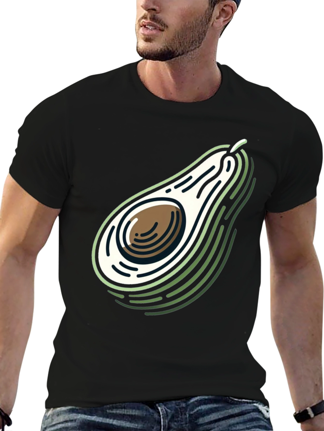 Avocado Graphic Tee - Stylish Mens T-Shirt