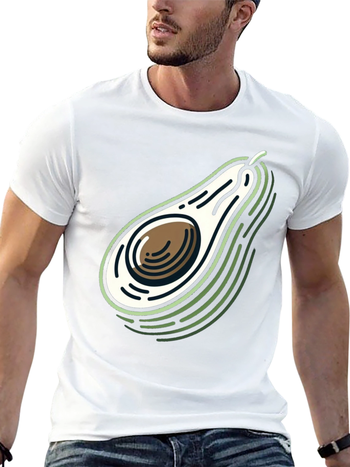 Avocado Graphic Tee - Stylish Mens T-Shirt
