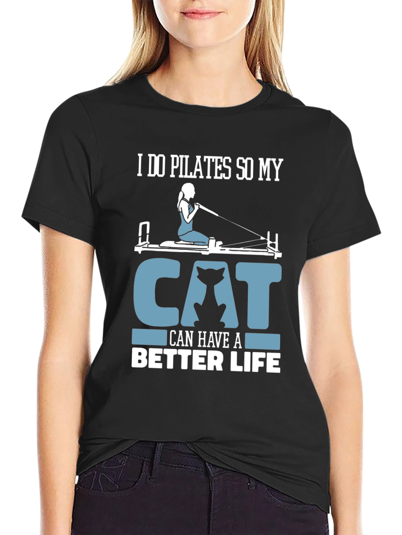 Pilates Cat Lover T-Shirt - Better Life