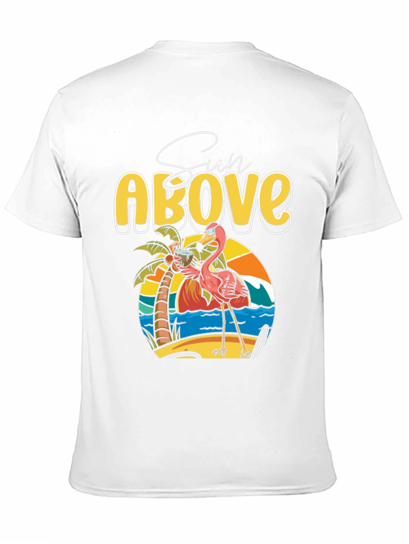 Sun Above Flamingo Graphic T-Shirt
