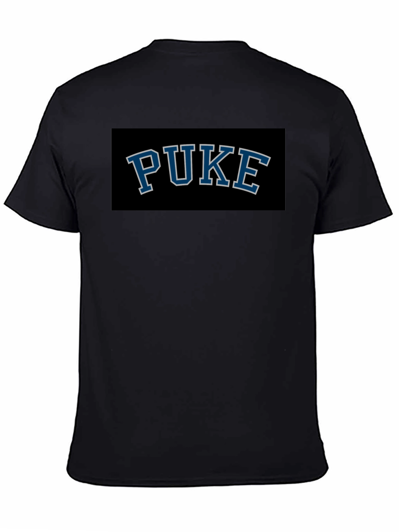PUKE Graphic T-Shirt - Black Crew Neck Tee