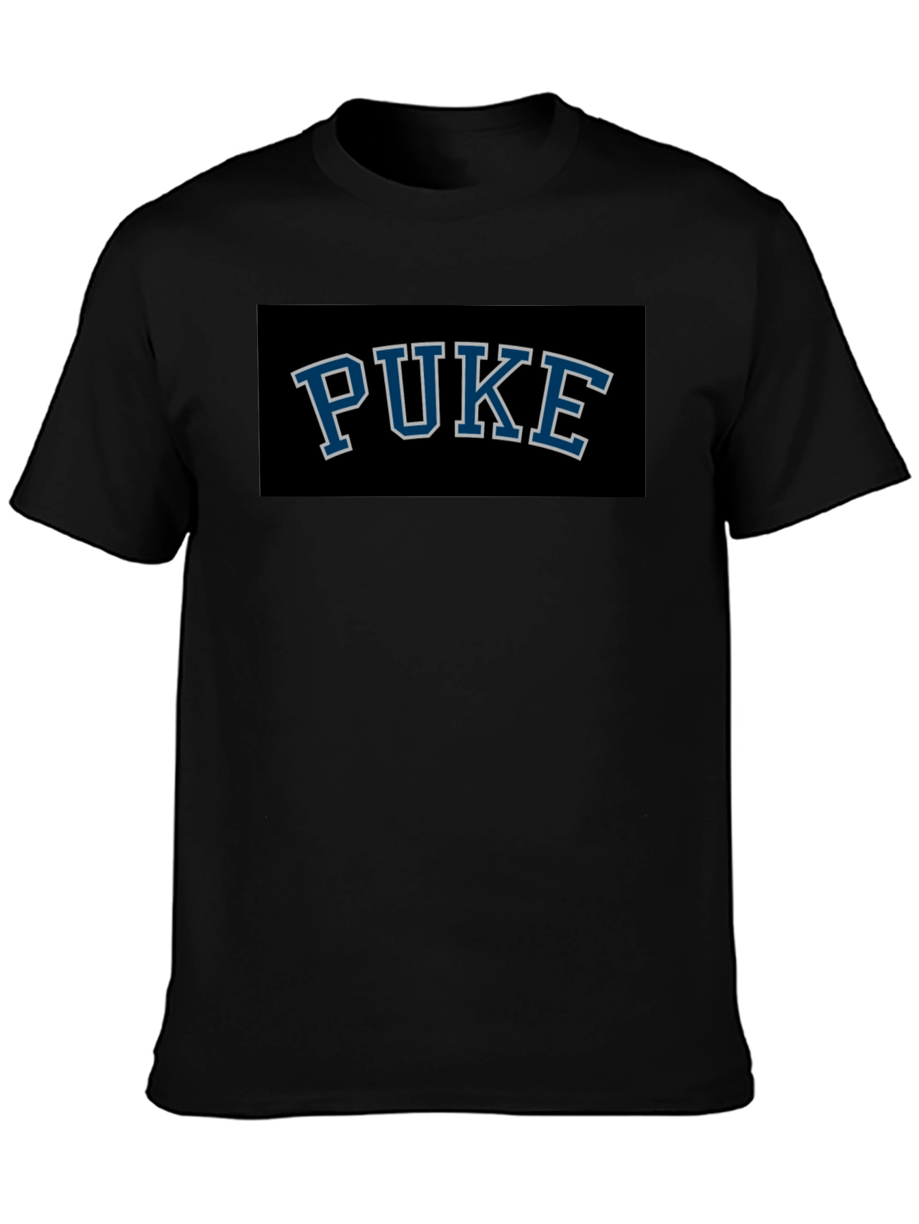 PUKE Graphic T-Shirt - Black Crew Neck Tee