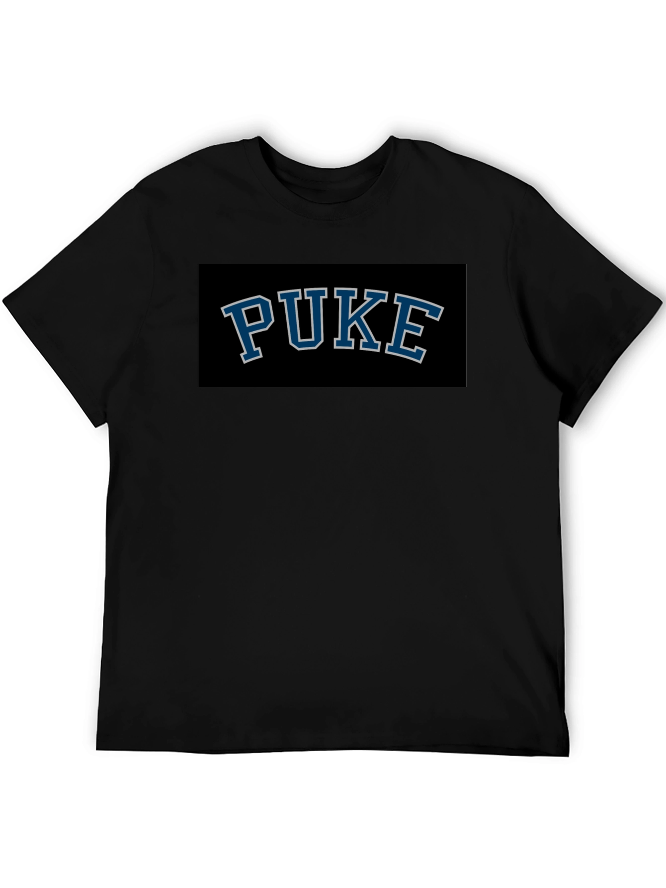PUKE Graphic T-Shirt - Black Crew Neck Tee