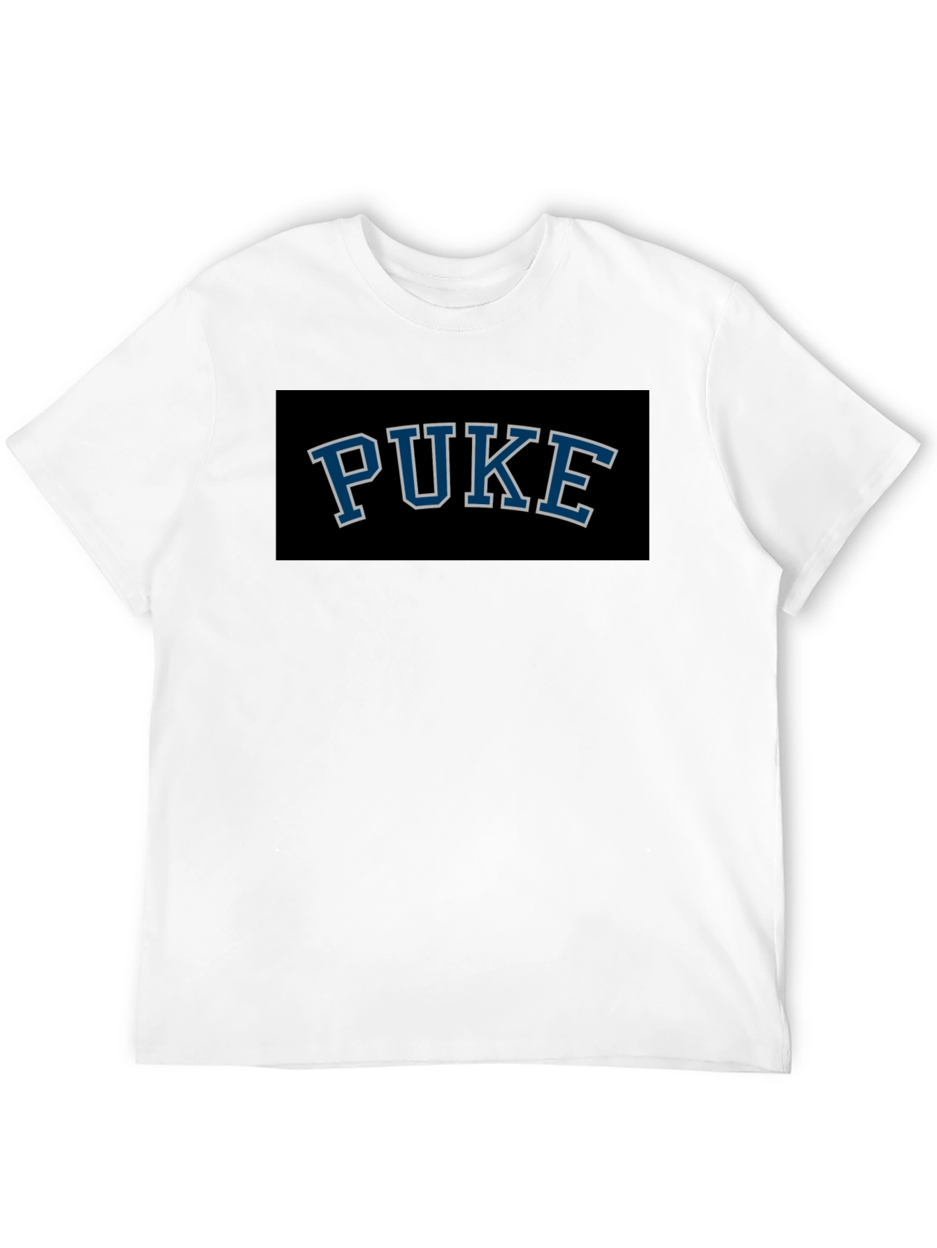 PUKE Graphic T-Shirt - Black Crew Neck Tee