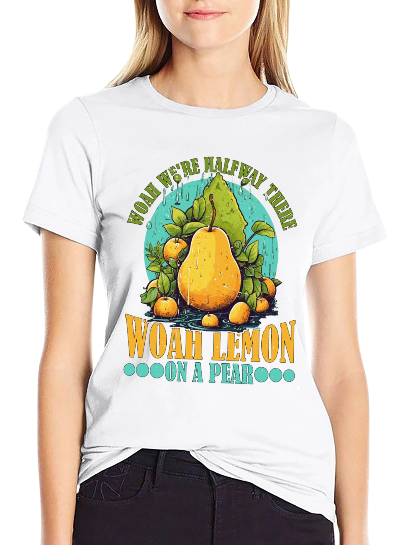 Woah Lemon on a Pear Graphic T-Shirt