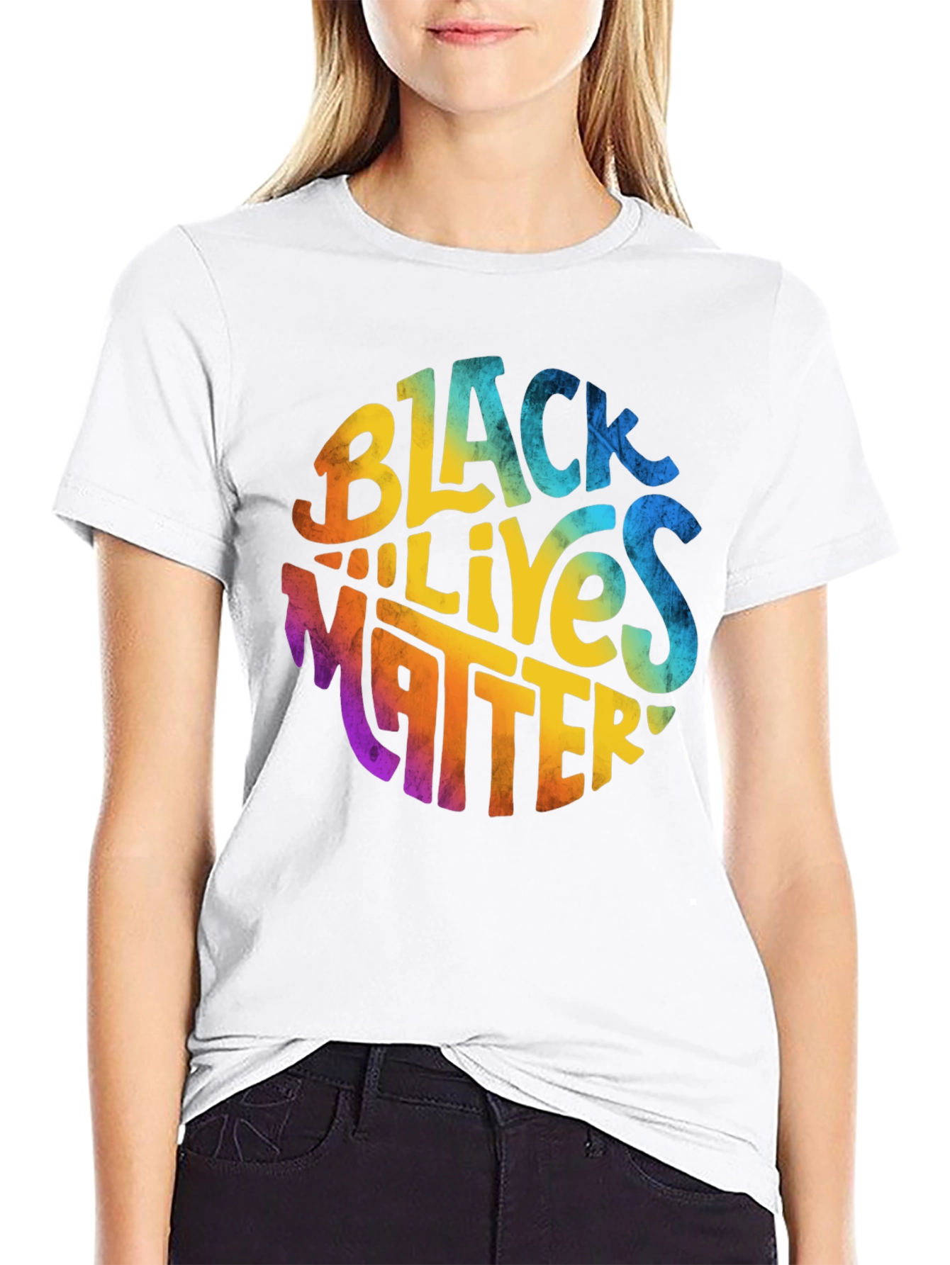 Black Lives Matter Graphic Tee - Round Design