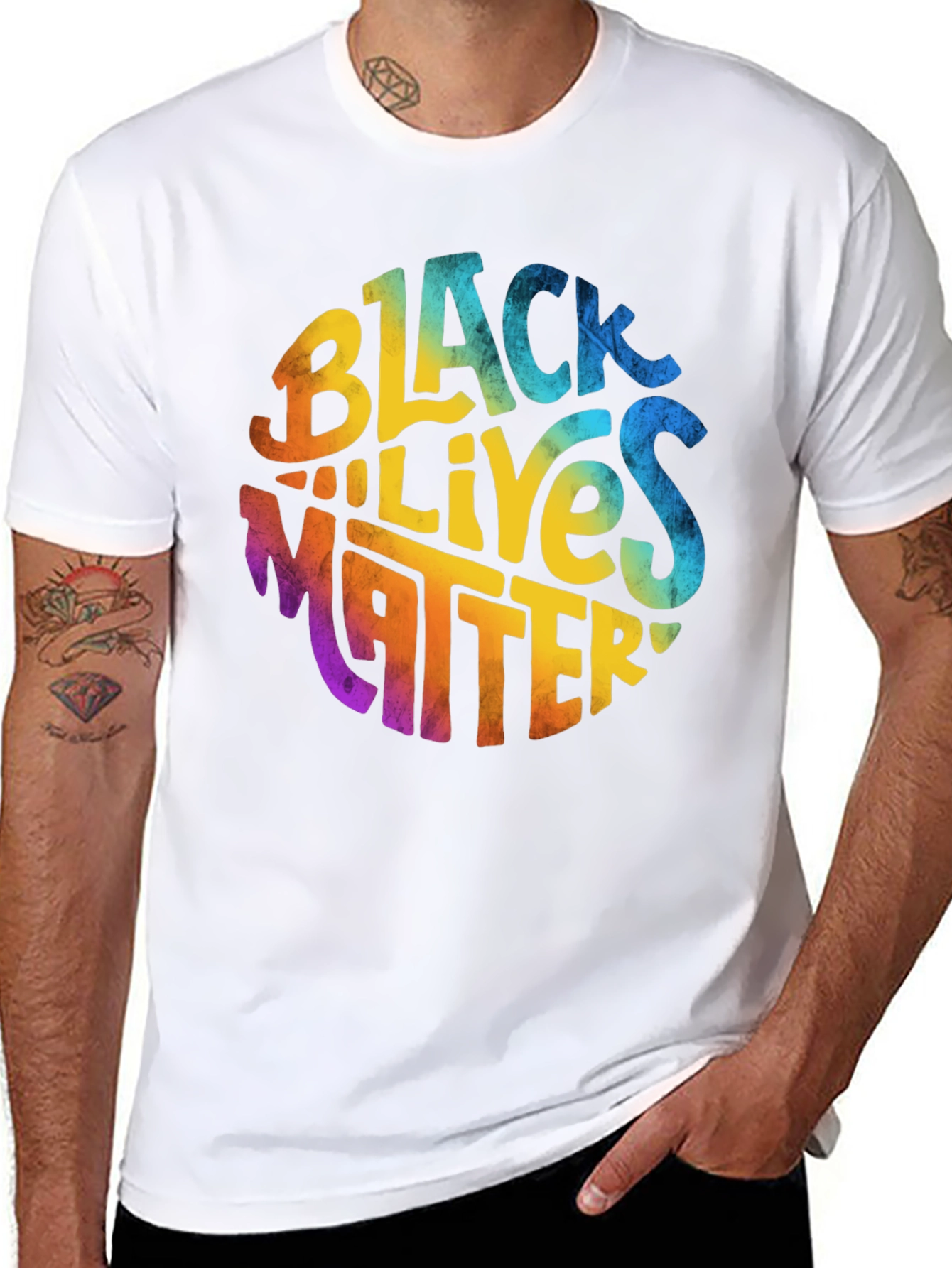 Black Lives Matter Graphic Tee - Round Design