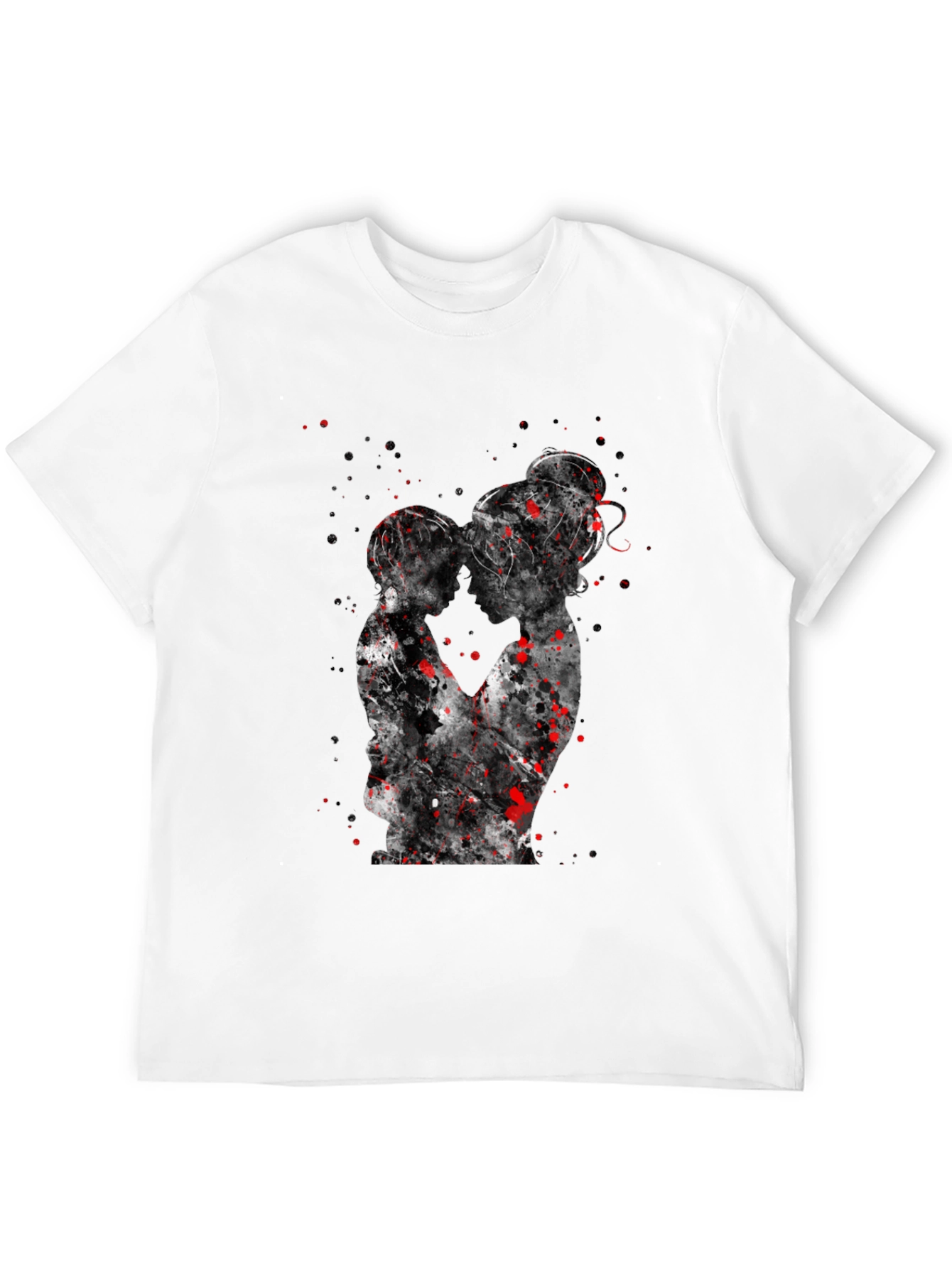 Silhouette Kiss T-Shirt - Artistic Black Tee