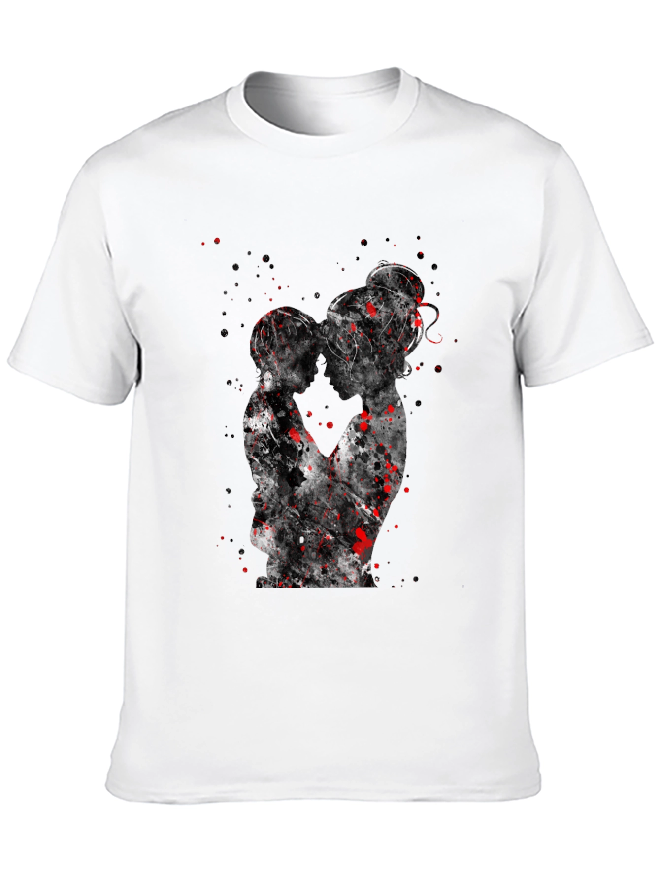 Silhouette Kiss T-Shirt - Artistic Black Tee
