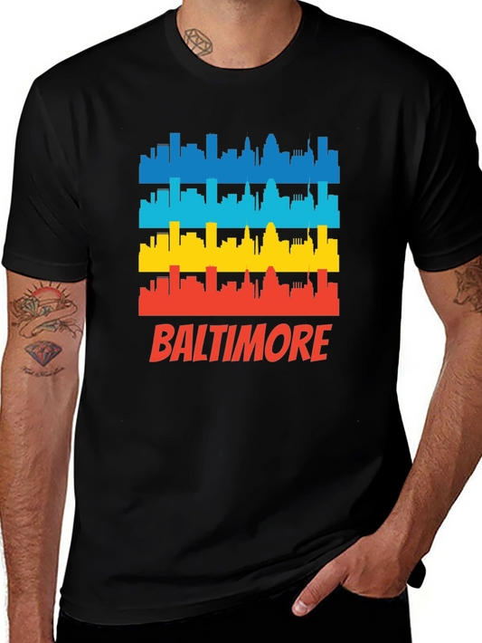 Baltimore Cityscape Graphic T-Shirt