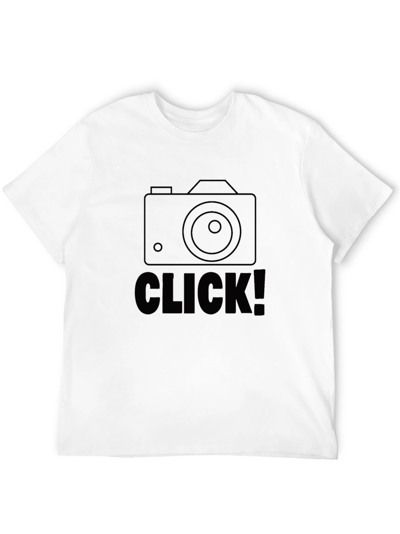 Camera Click Graphic Black T-Shirt