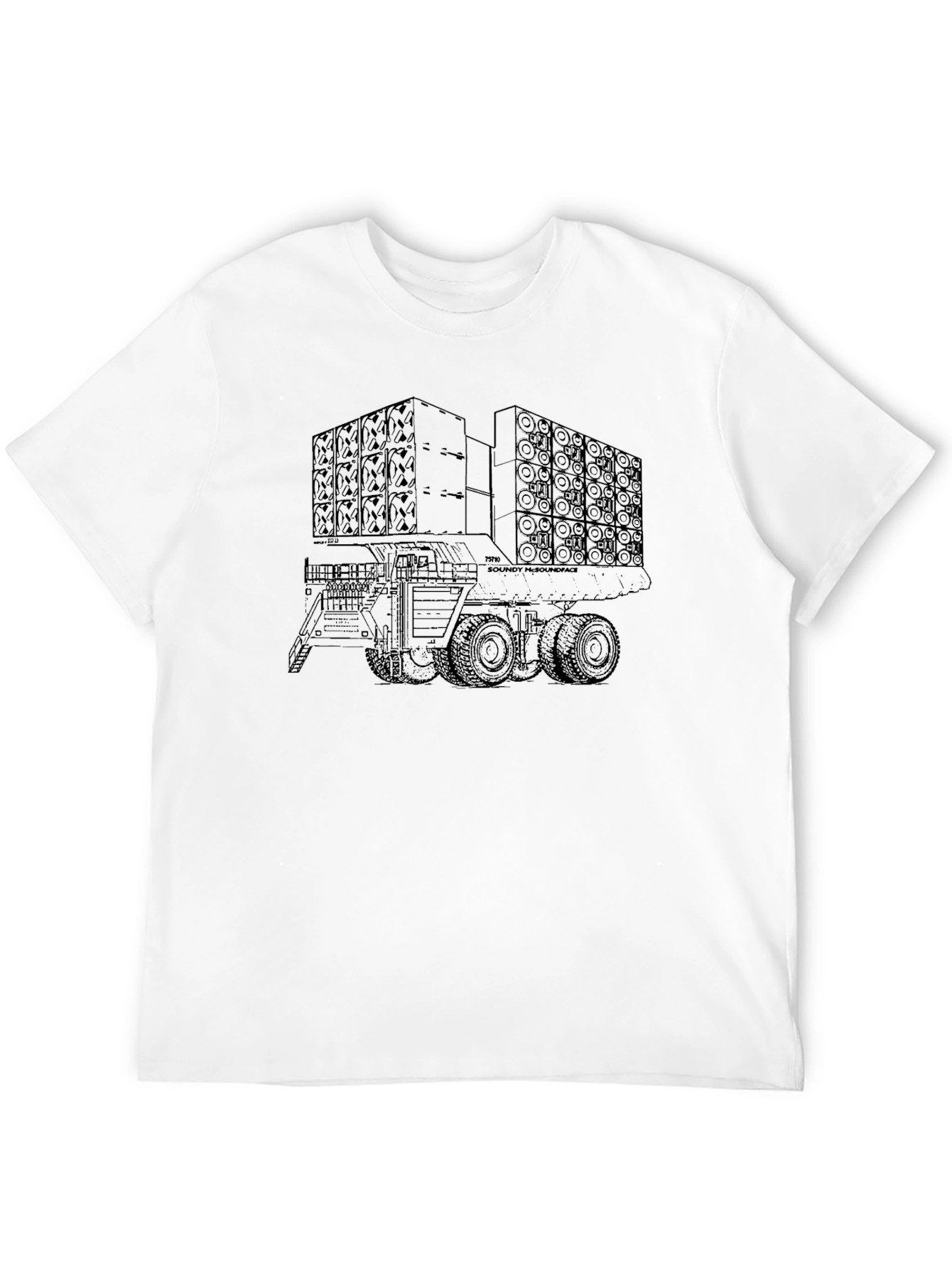 Sound System Truck Tee - Black Graphic T-Shirt