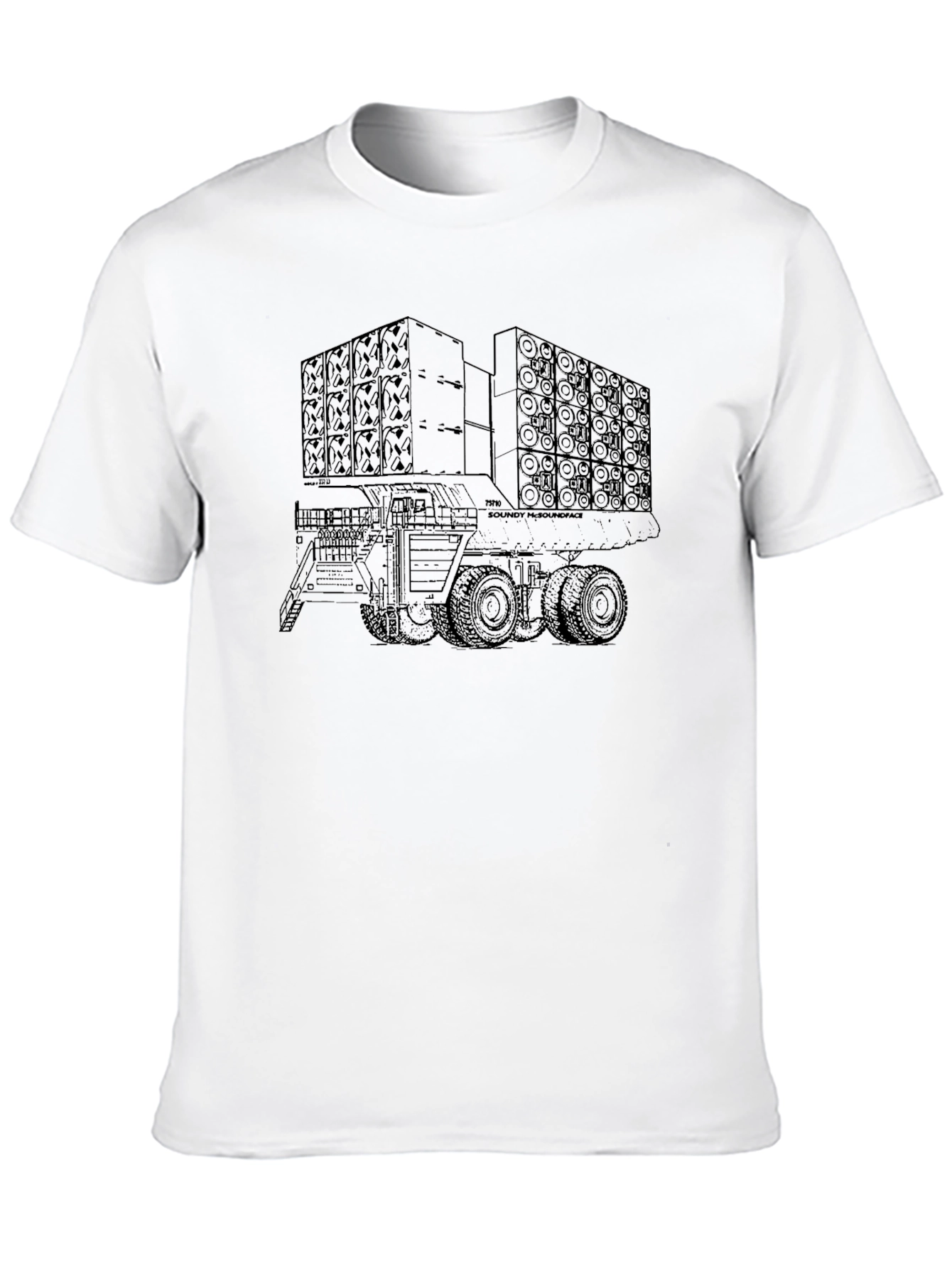 Sound System Truck Tee - Black Graphic T-Shirt