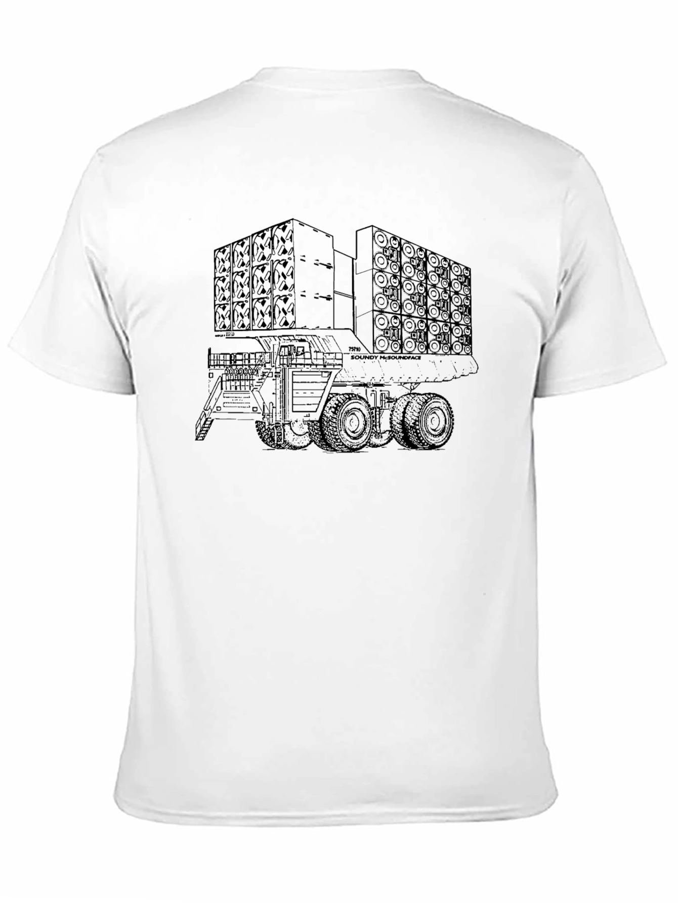 Sound System Truck Tee - Black Graphic T-Shirt