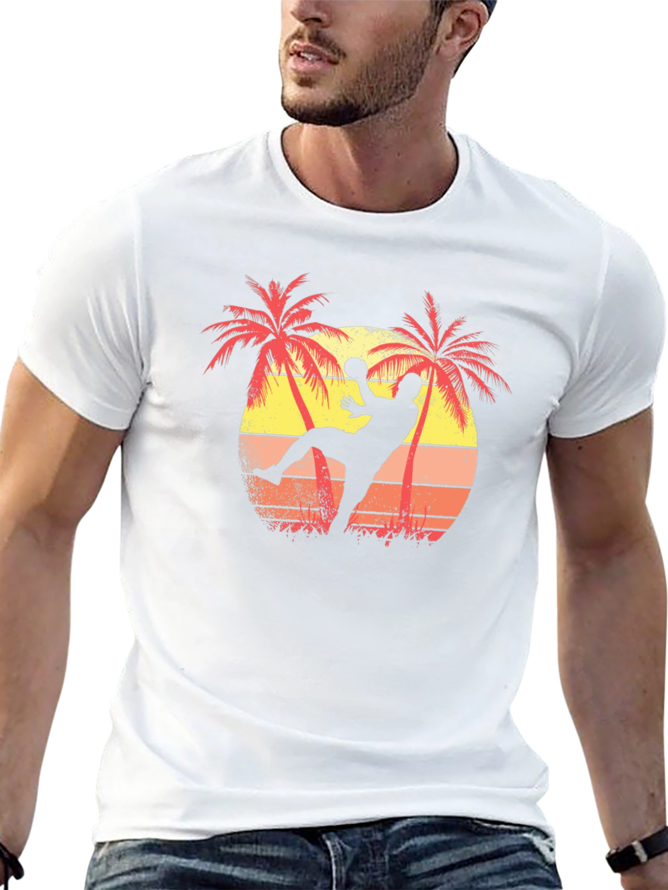 Tropical Handball Graphic T-Shirt