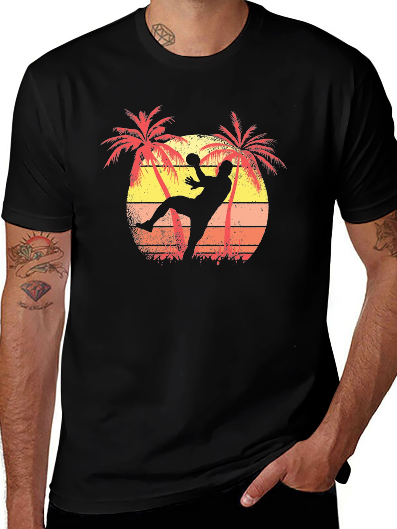 Tropical Handball Graphic T-Shirt