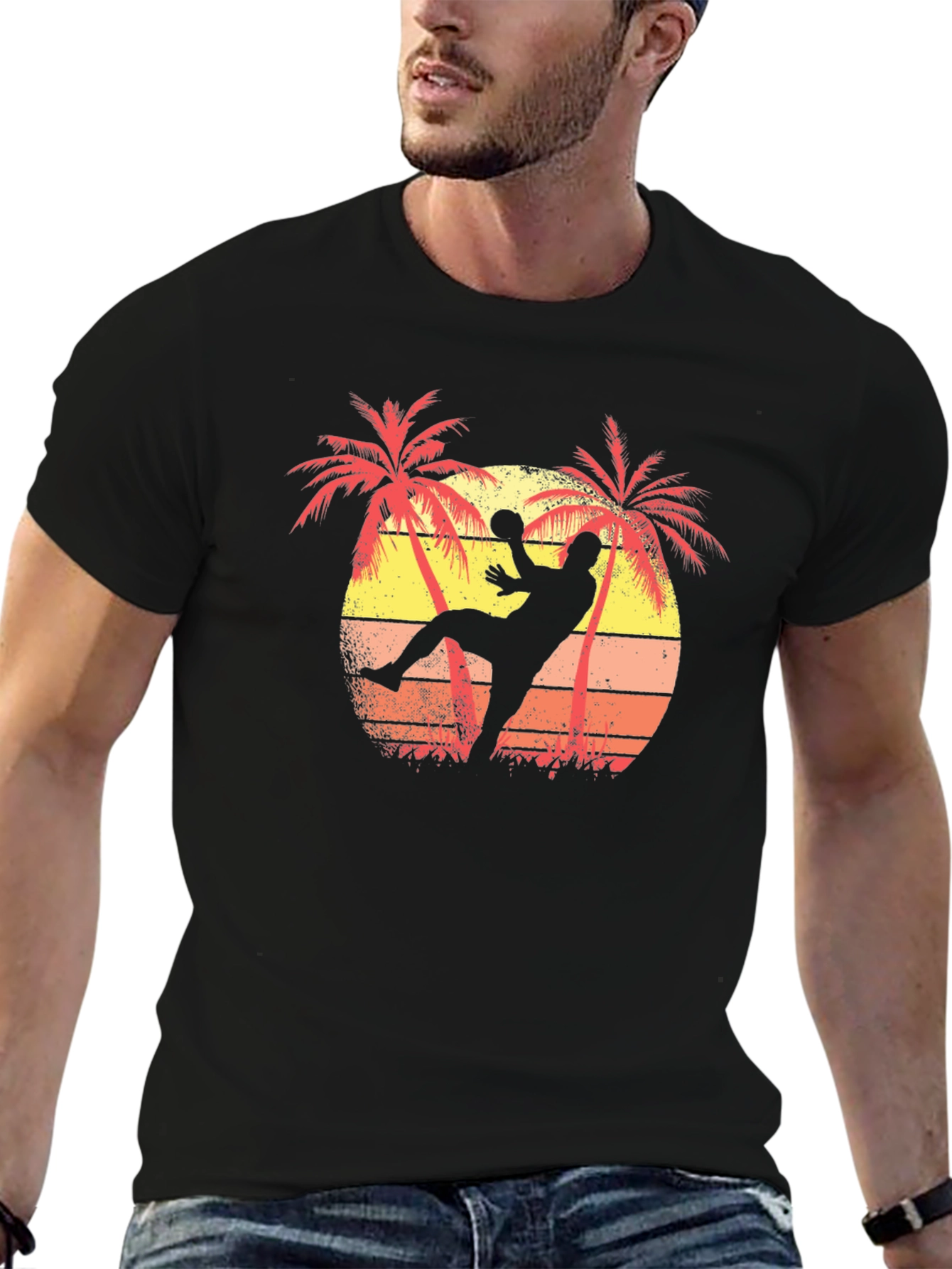 Tropical Handball Graphic T-Shirt