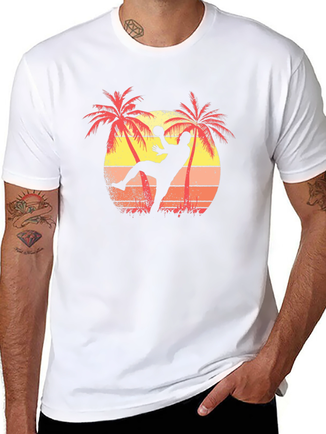 Tropical Handball Graphic T-Shirt