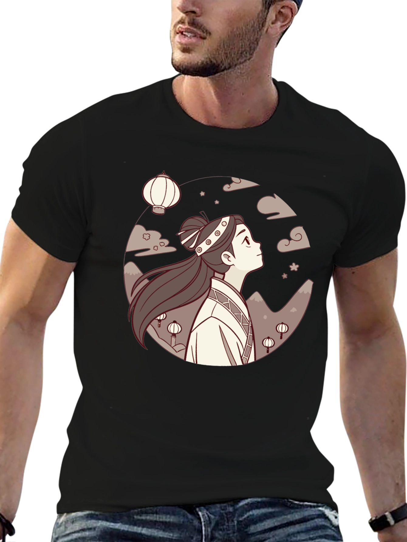 Anime Girl Lanterns Black T-Shirt