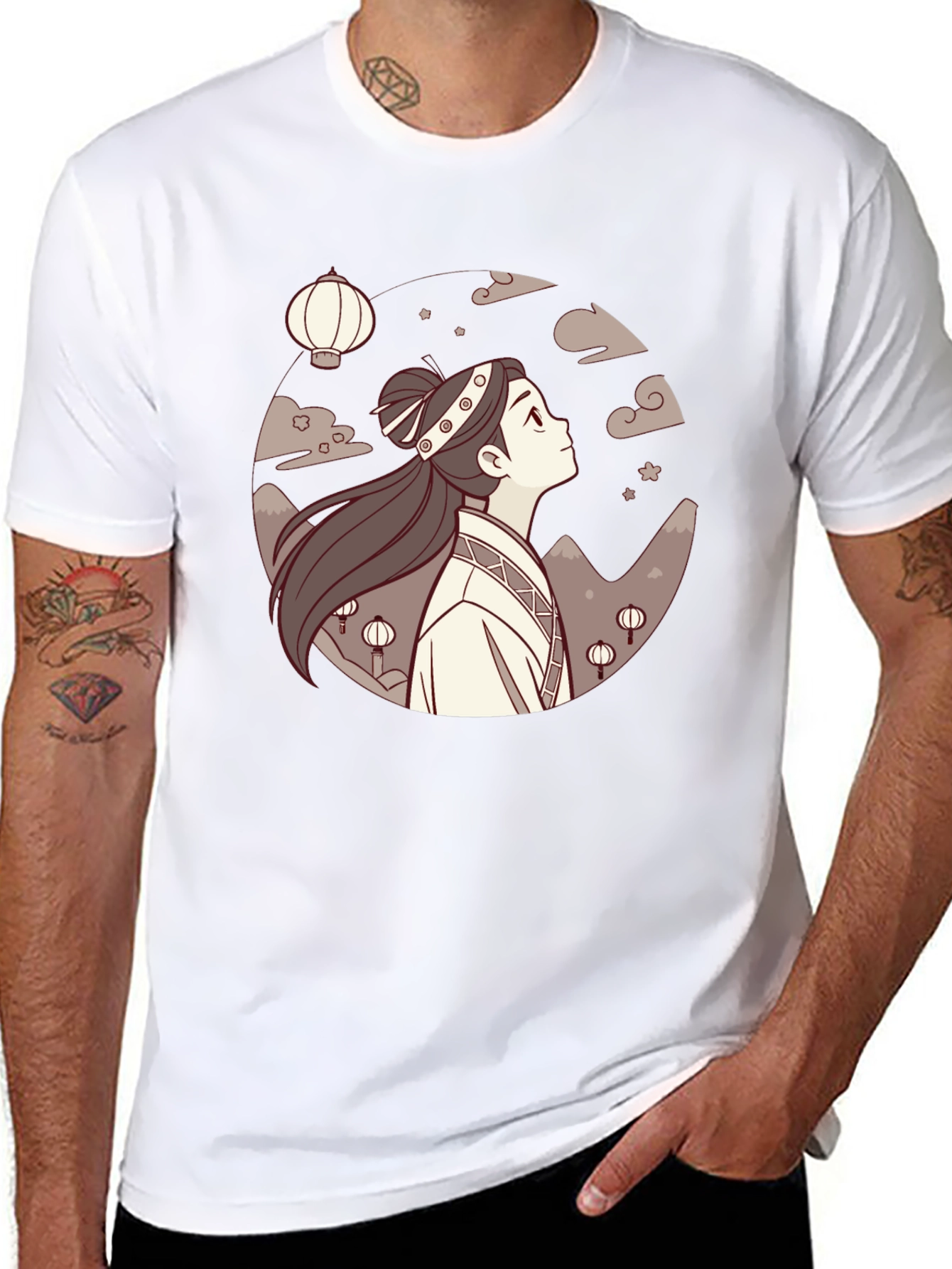 Anime Girl Lanterns Black T-Shirt