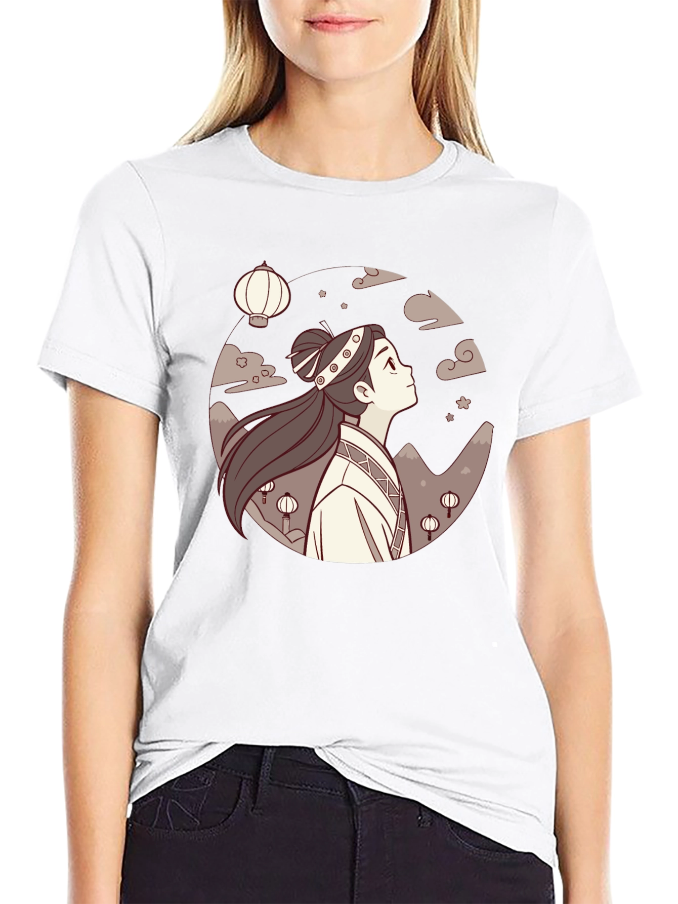 Anime Girl Lanterns Black T-Shirt