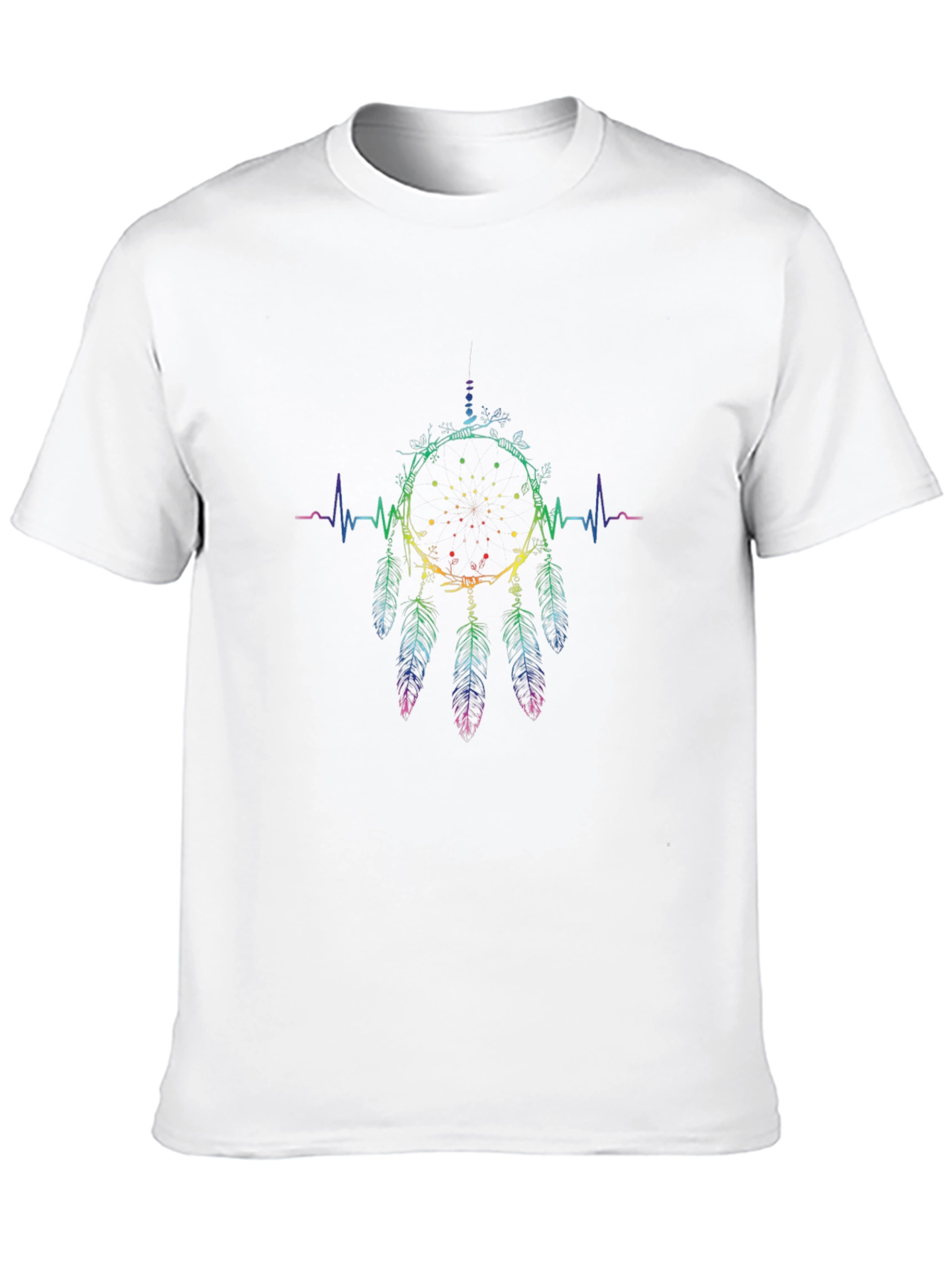 Rainbow Dreamcatcher Heartbeat T-Shirt