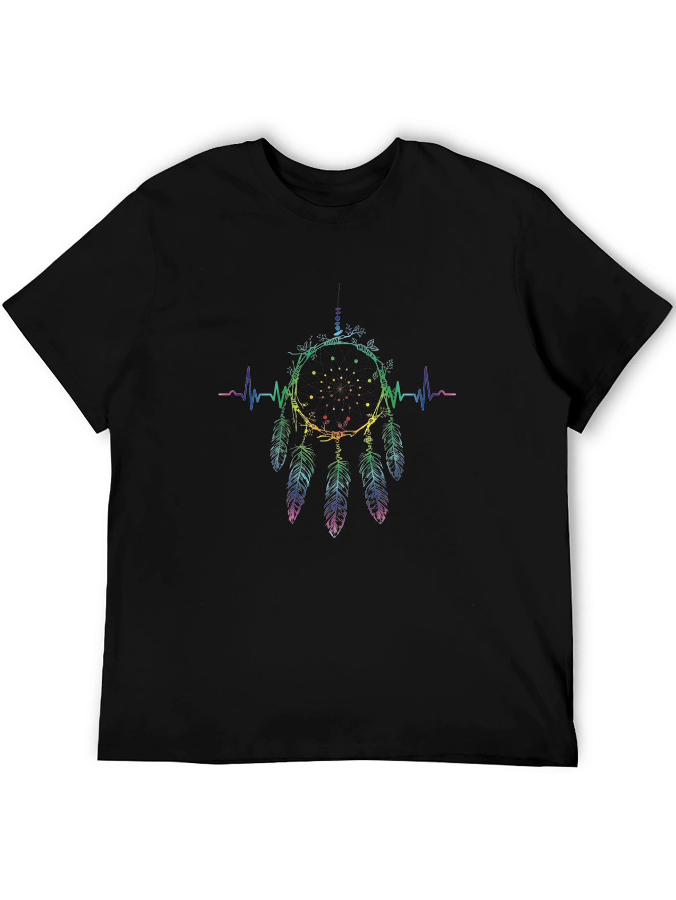 Rainbow Dreamcatcher Heartbeat T-Shirt