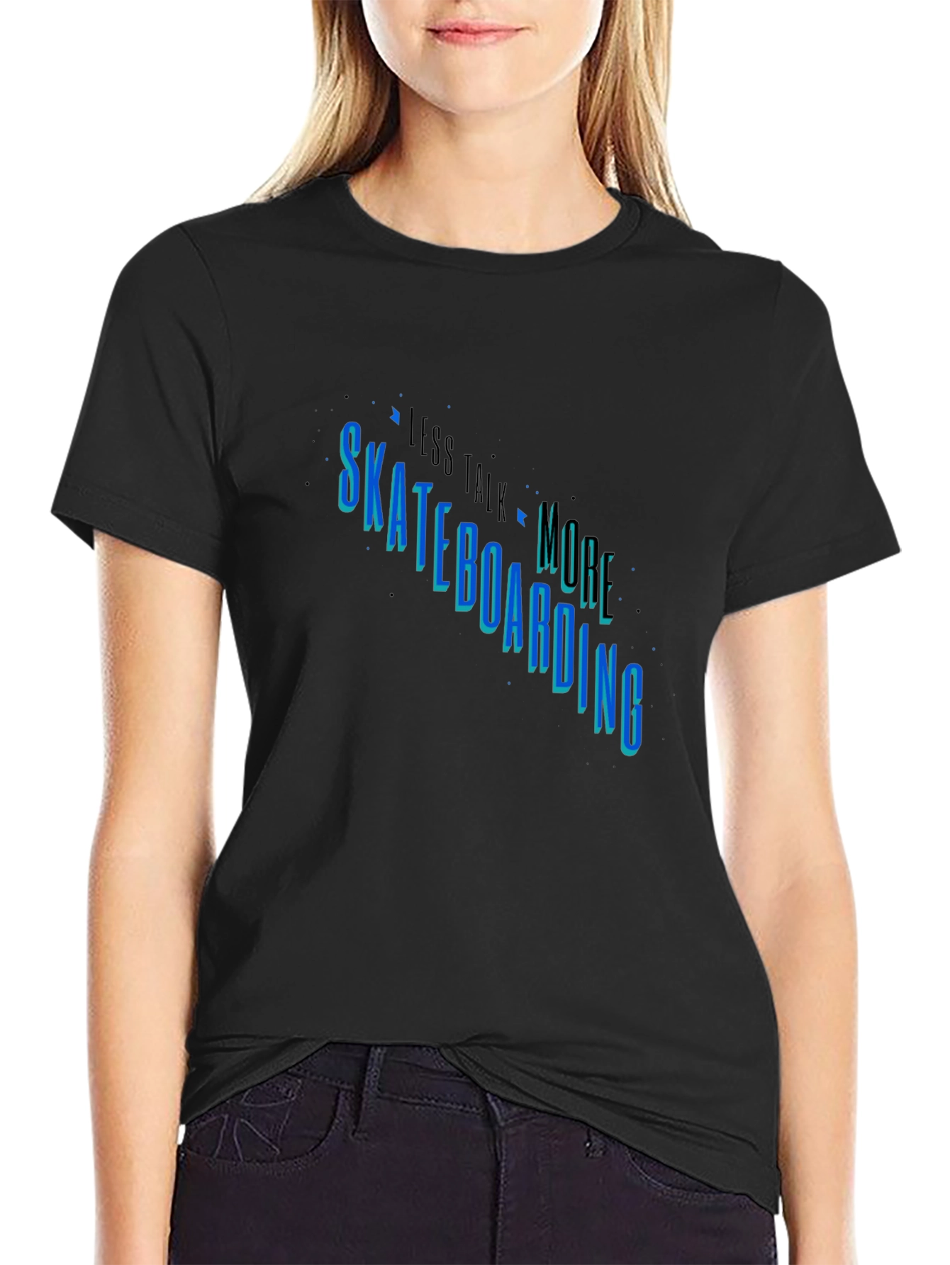 Skateboarding Graphic Tee - Less Talk More Skate