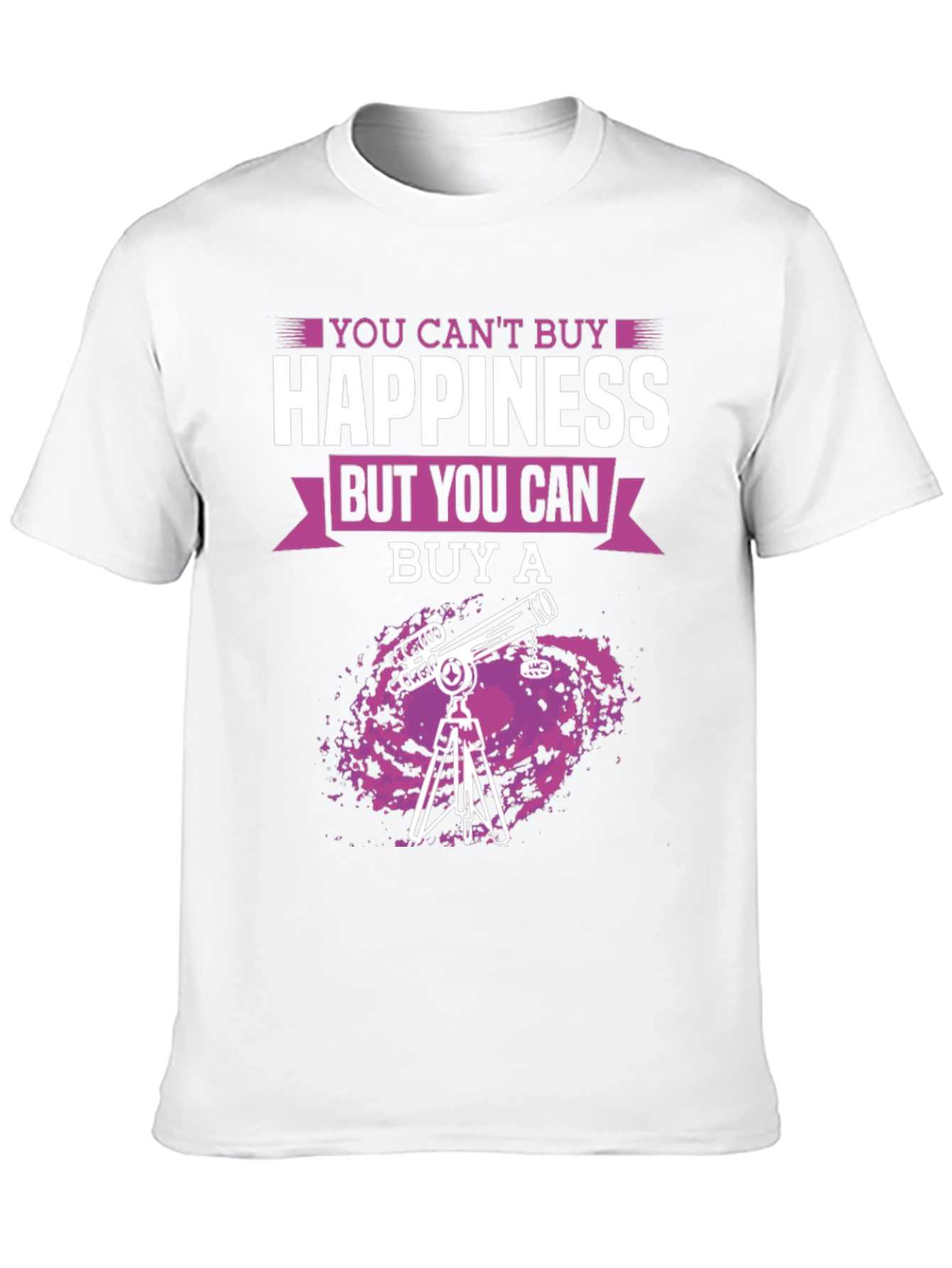 Telescope Lover T-Shirt: Cant Buy Happiness Astronomy Tee