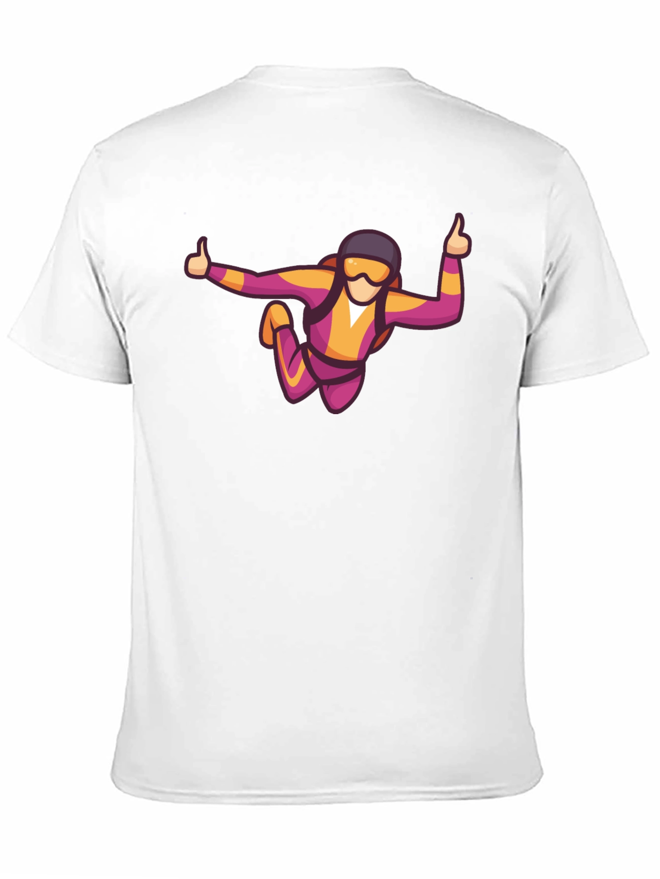 Skydiving Graphic Tee - Black Casual T-Shirt