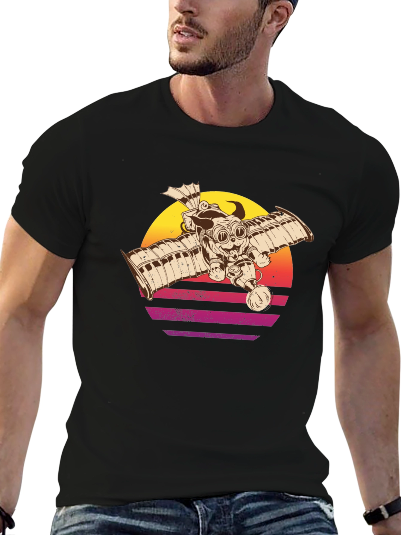 Steampunk Pug Pilot T-Shirt