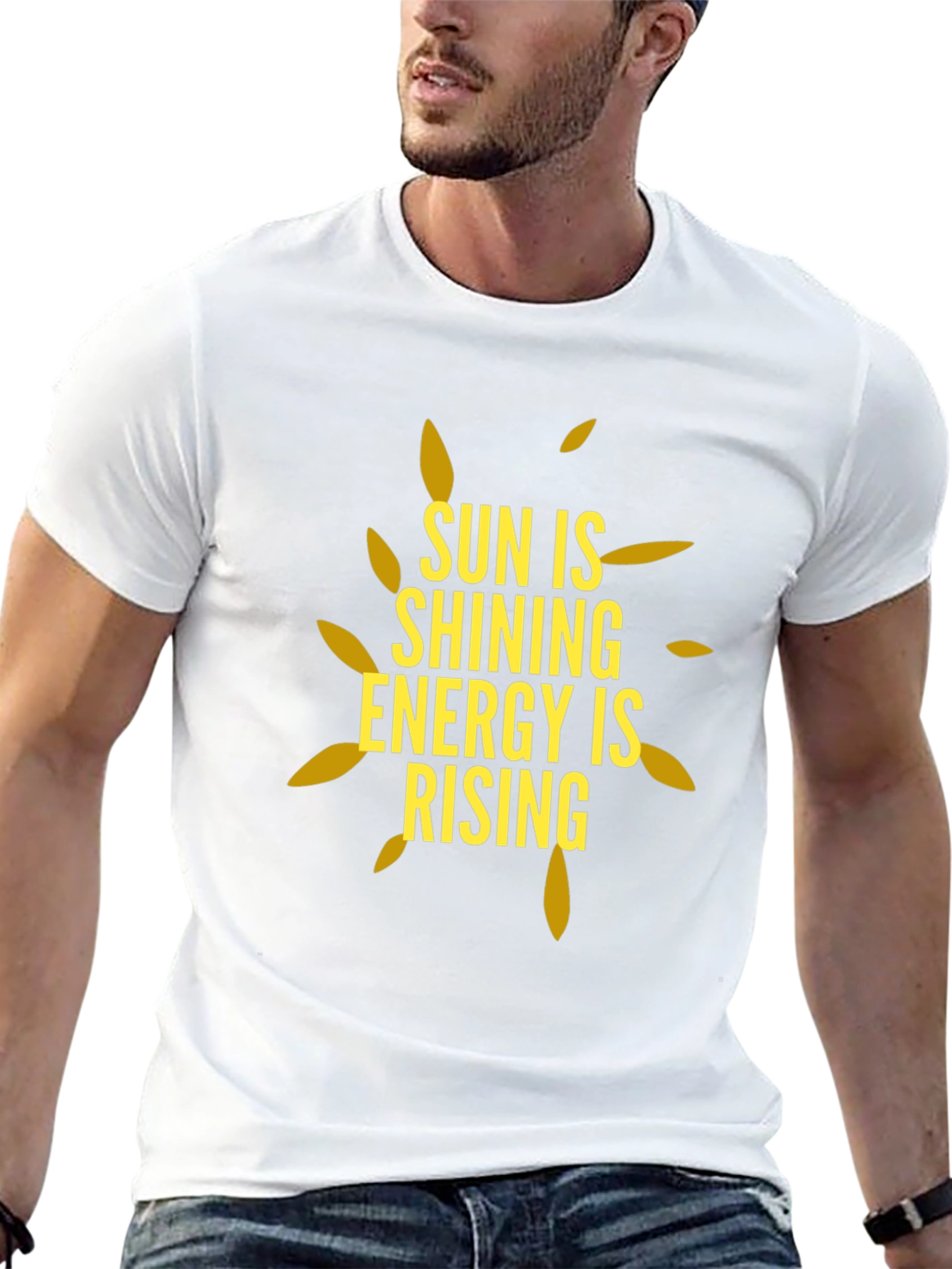 Sun is Shining Energy is Rising Black T-Shirt