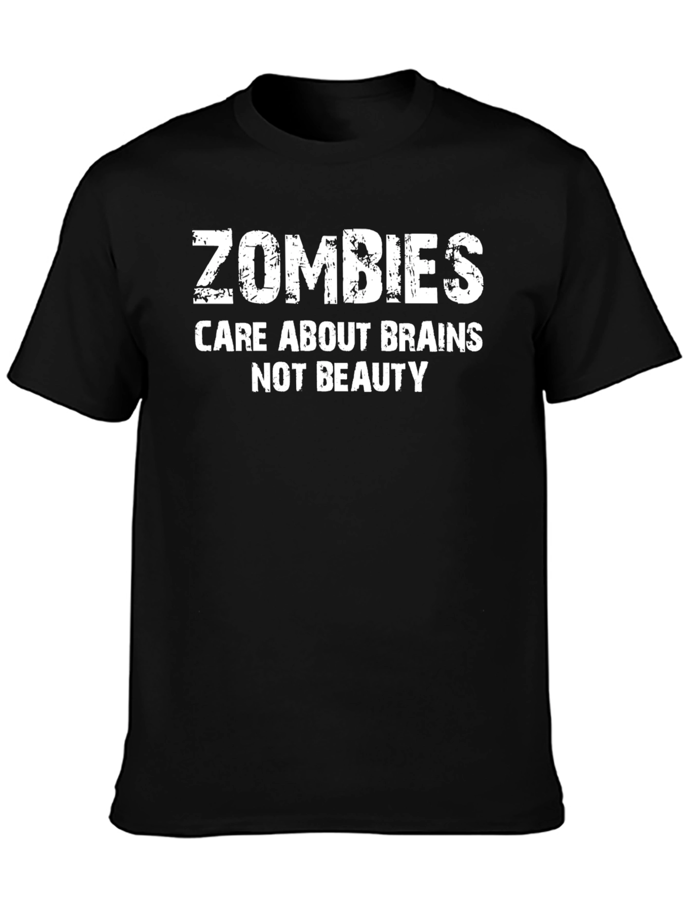 Zombies Care About Brains T-Shirt - Black